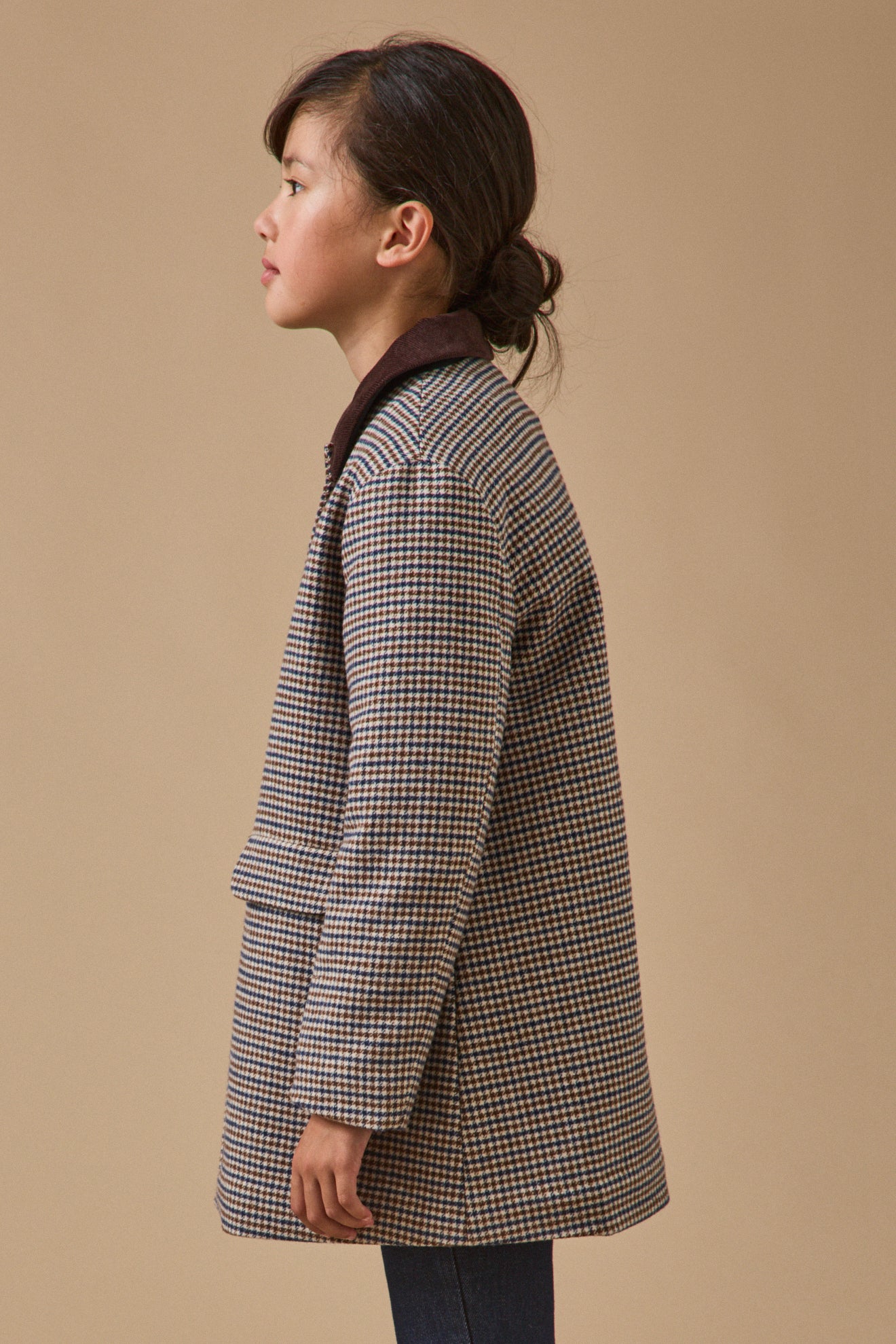 Manteau pied de poule Fille