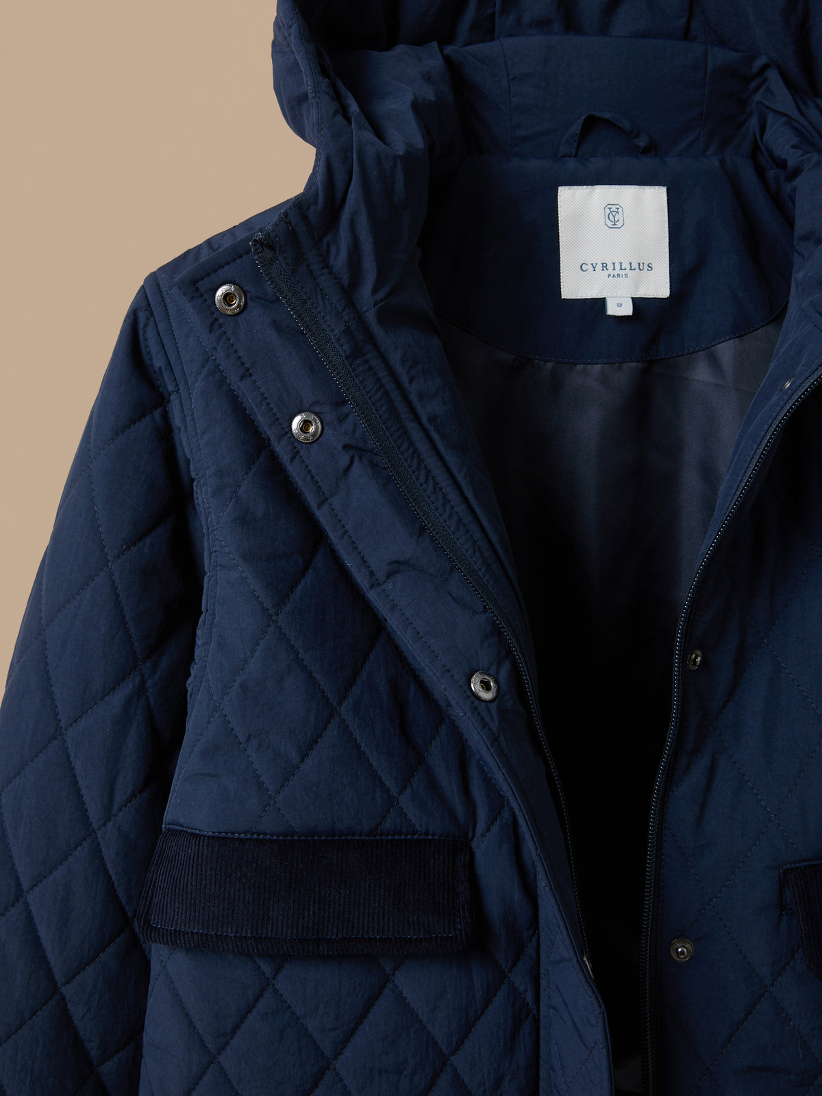 Blouson matelassé col montant Fille