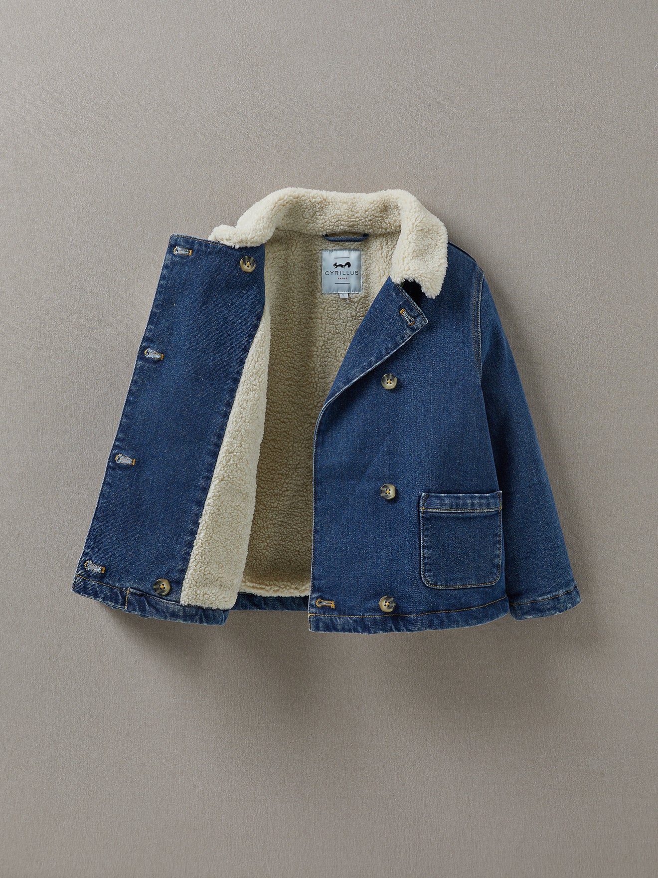 Veste en jean Fille doublée sherpa