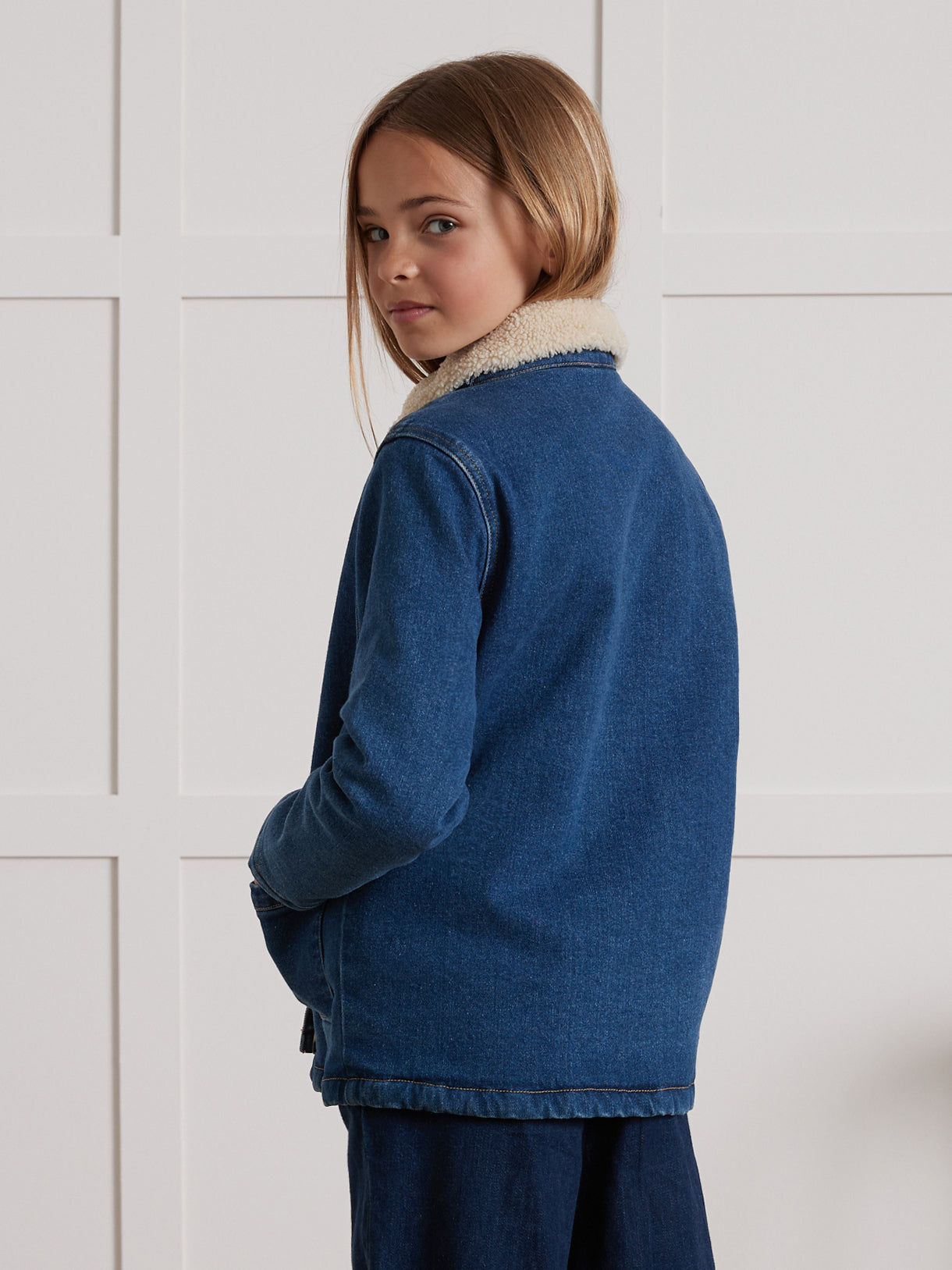 Veste en jean Fille doublée sherpa