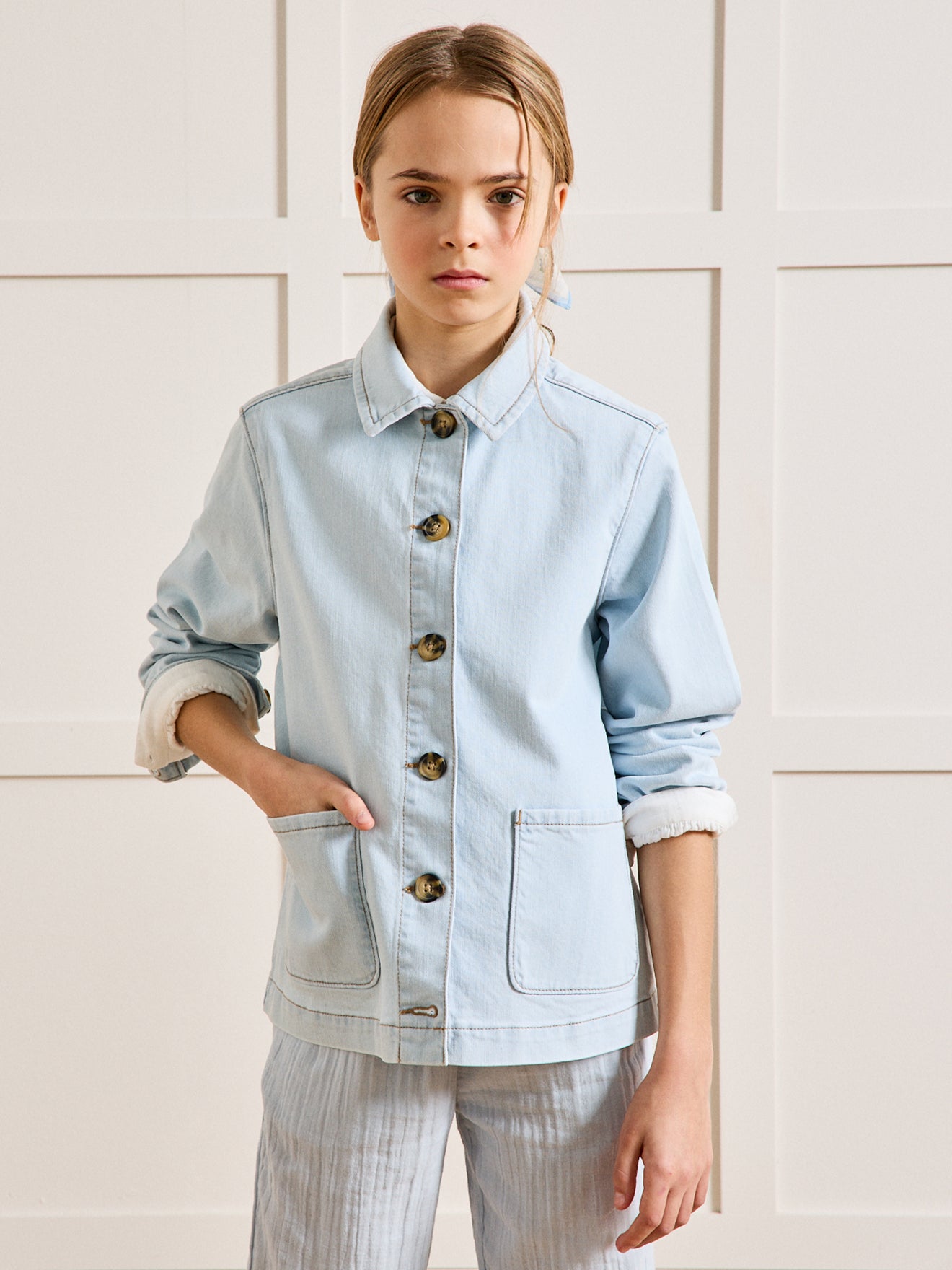 Veste worker Fille en denim