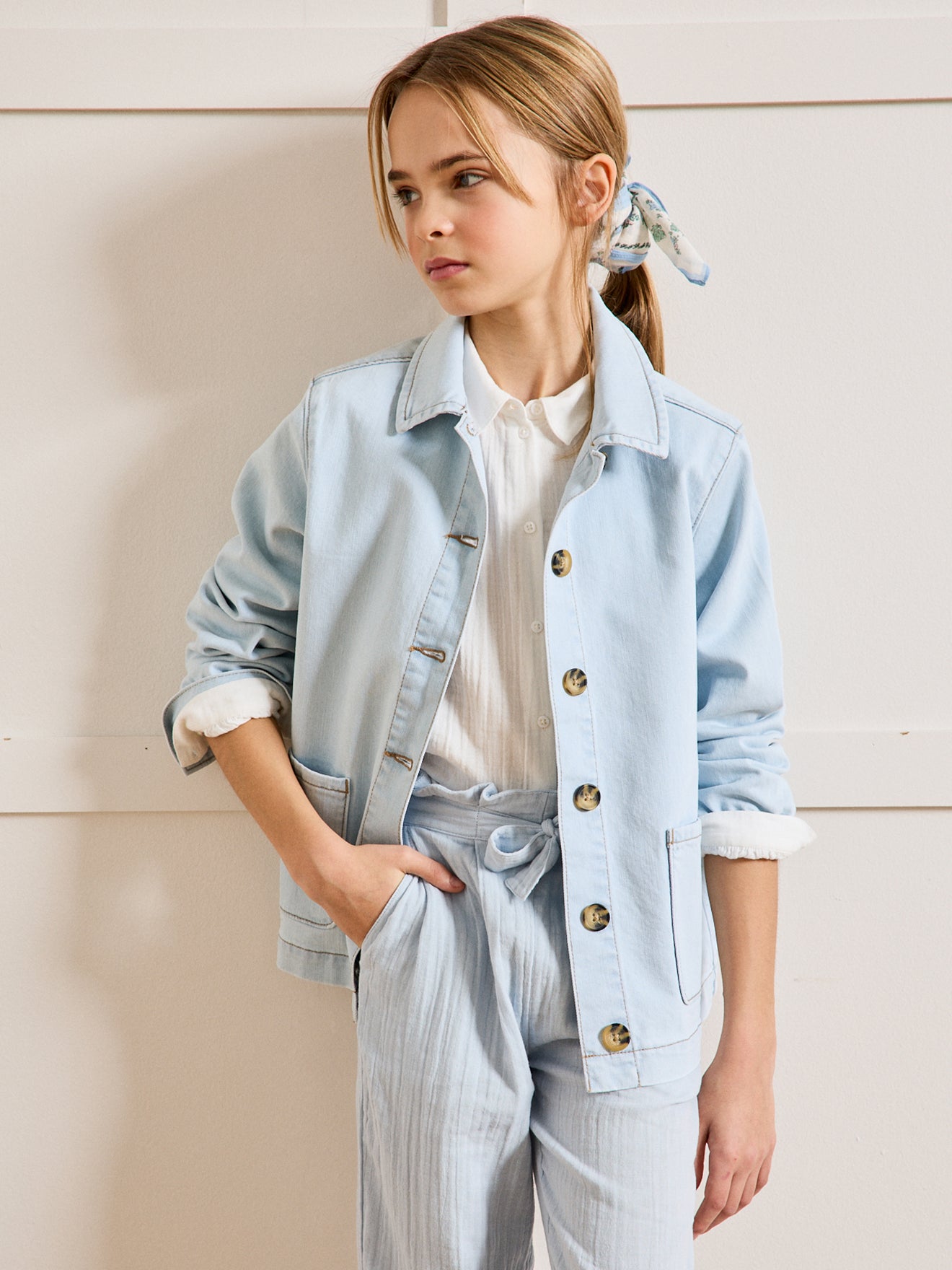 Veste worker Fille en denim