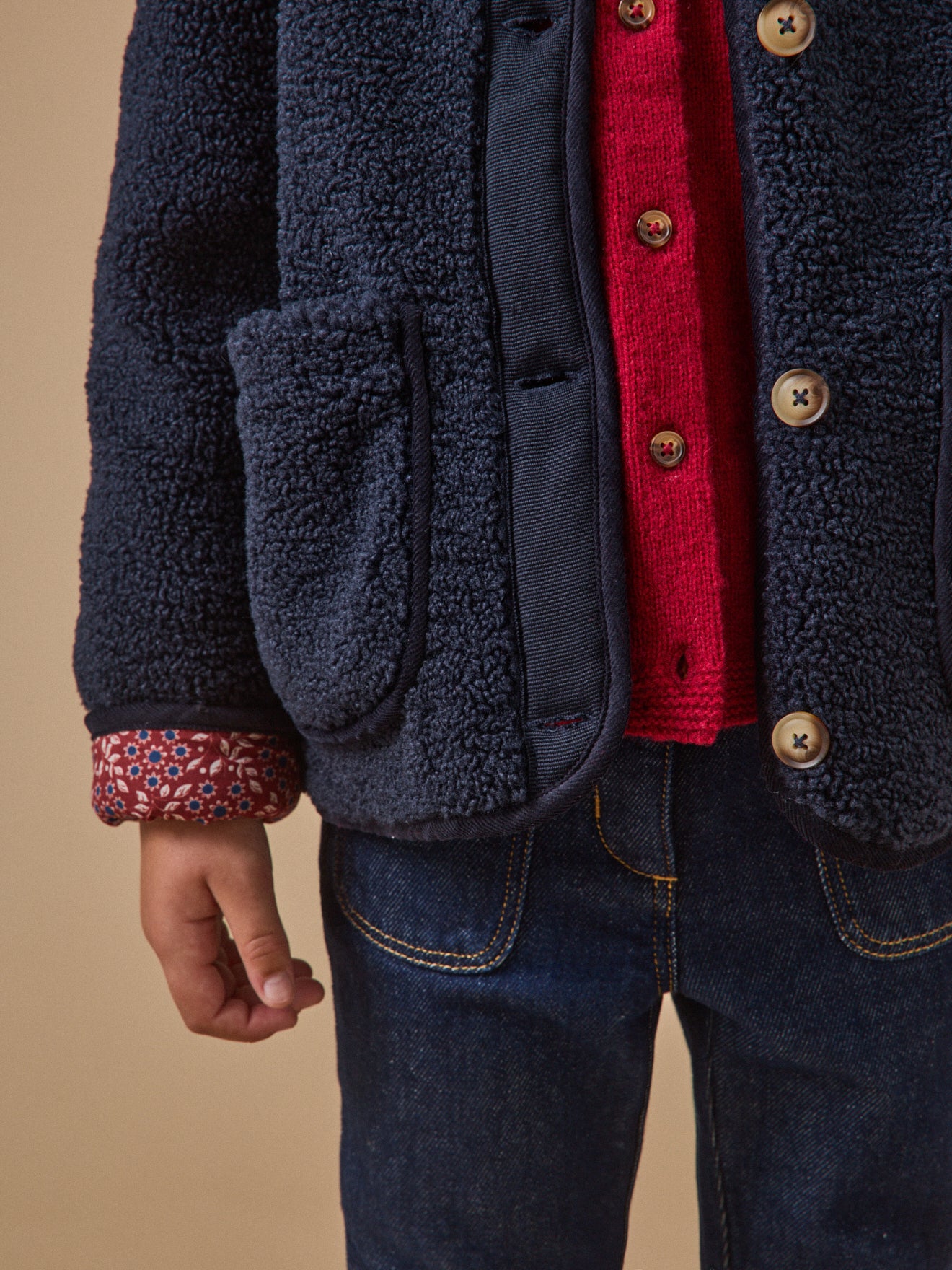 Veste en sherpa Fille