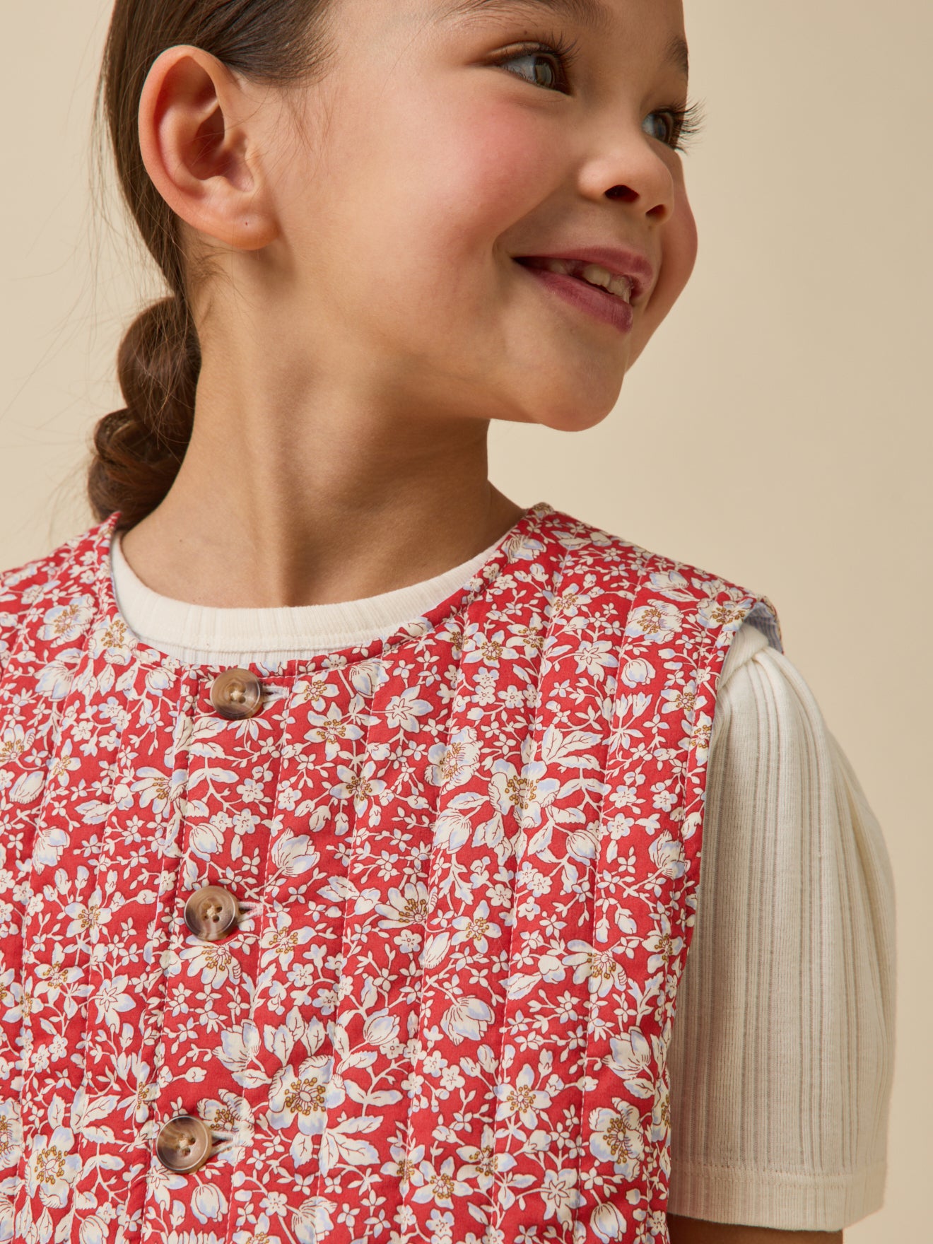 Veste sans manches matelassée Fille tissu Liberty