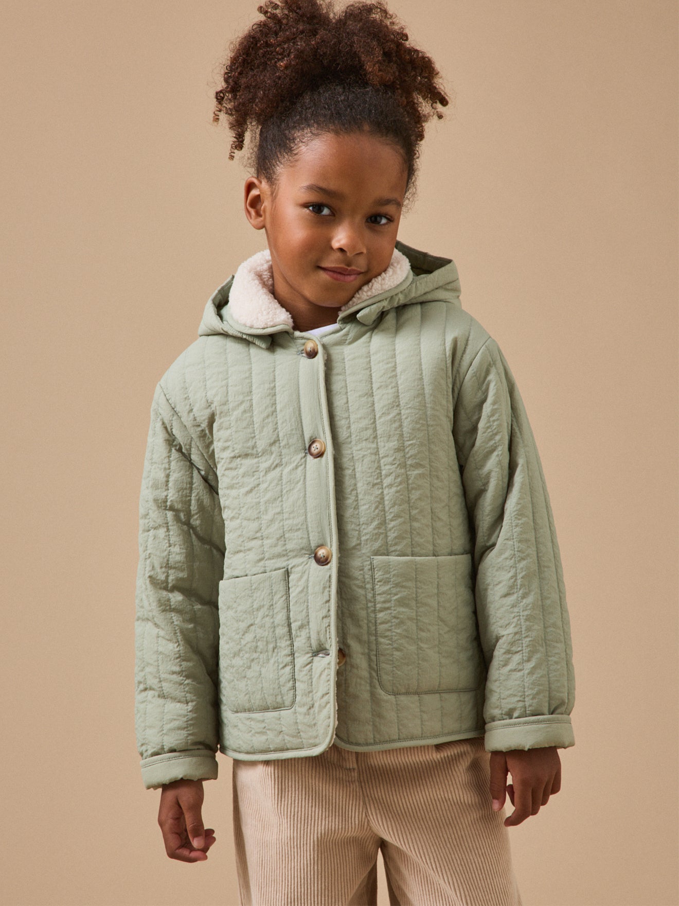 Veste matelassée col sherpa Fille