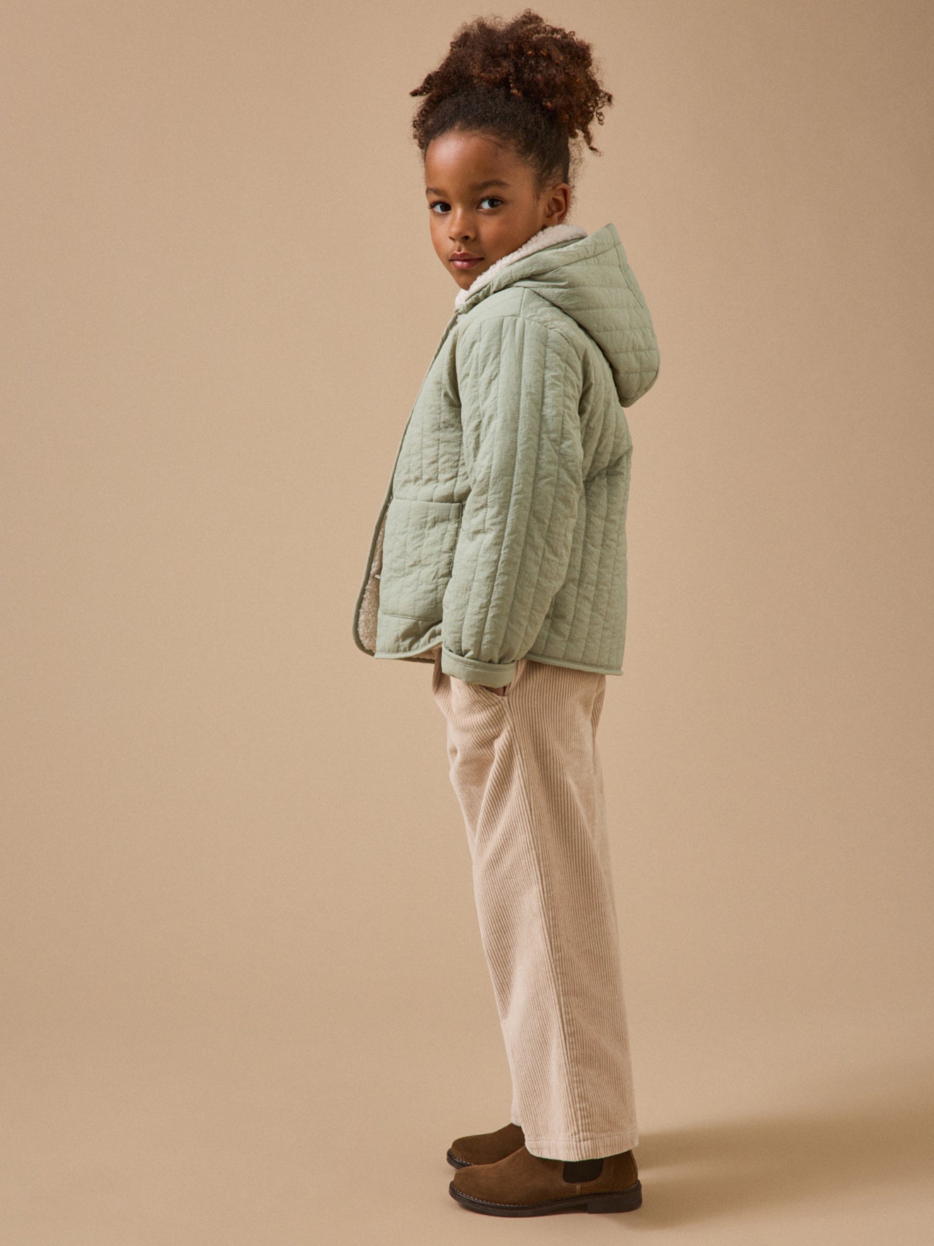 Veste matelassée col sherpa Fille