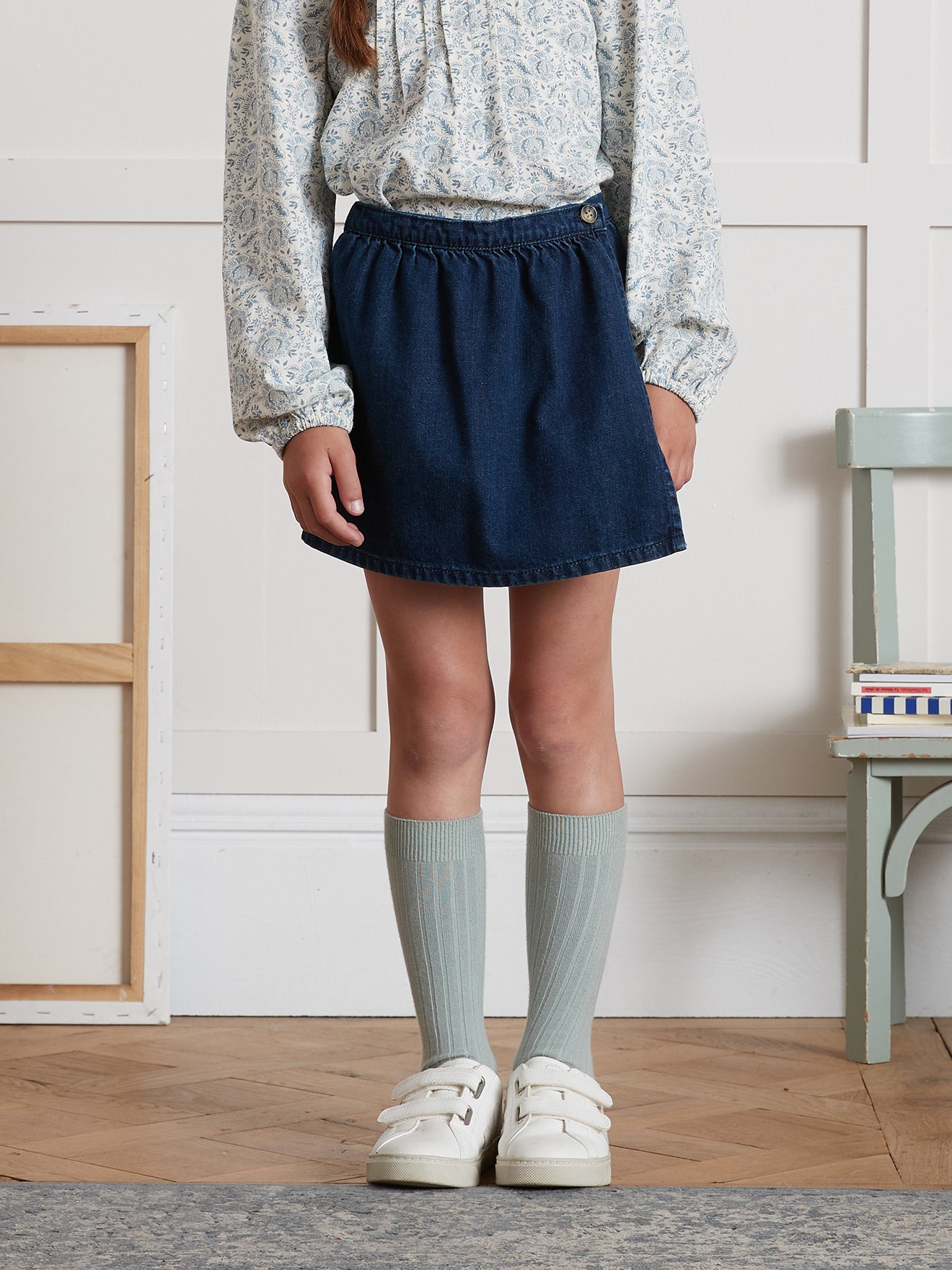 Jupe short Fille en denim