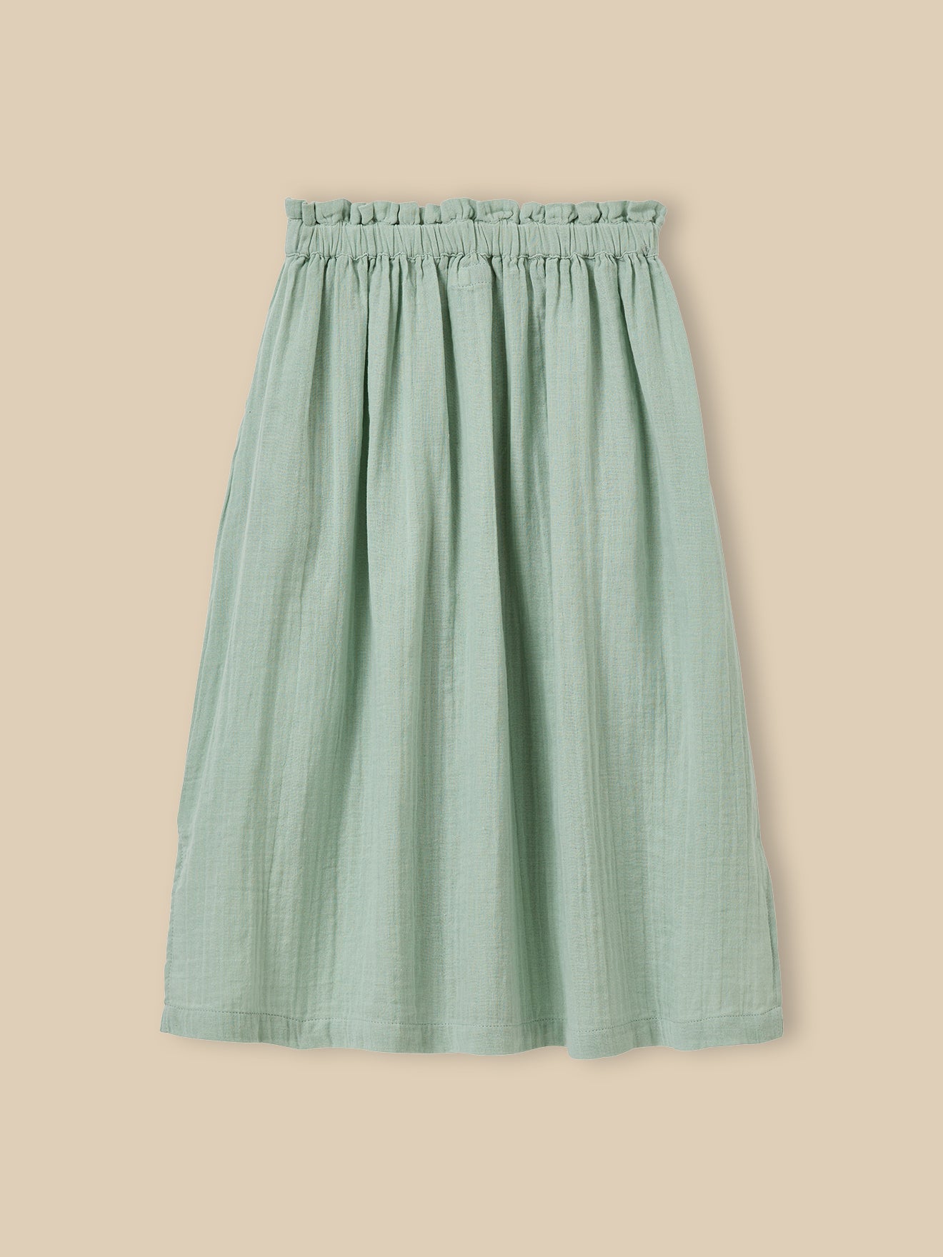 Jupe longue Fille en gaze de coton biologique