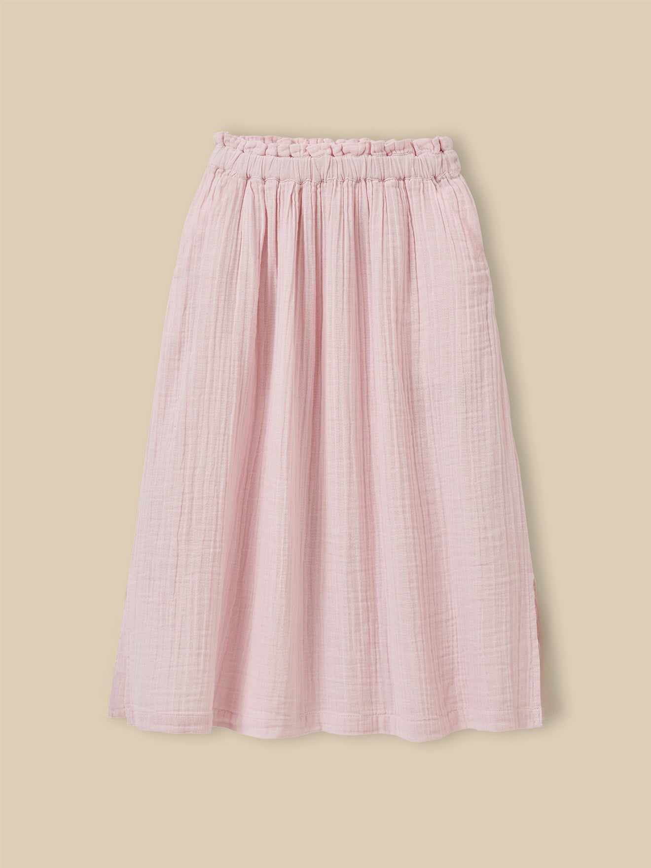 Jupe longue Fille en gaze de coton biologique