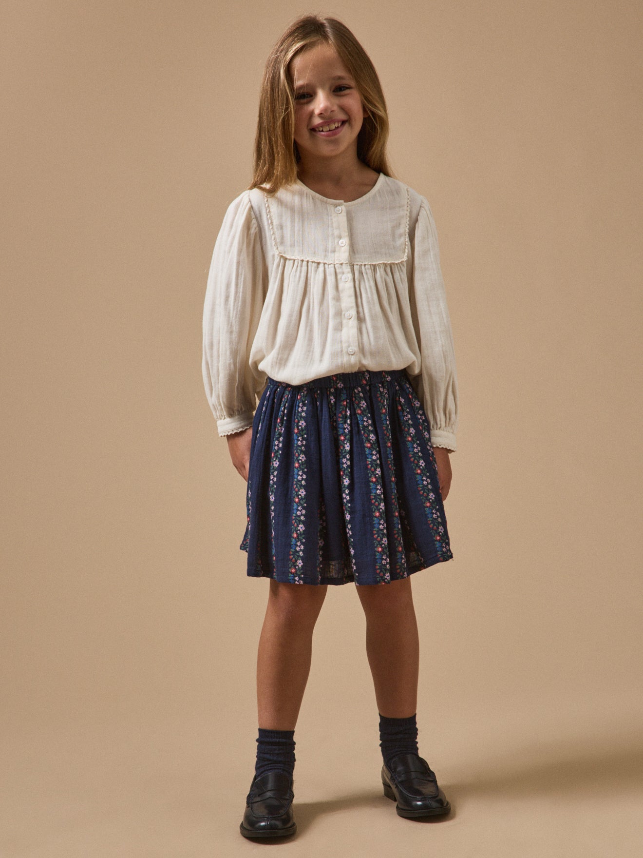 Jupe gaze de coton Fille