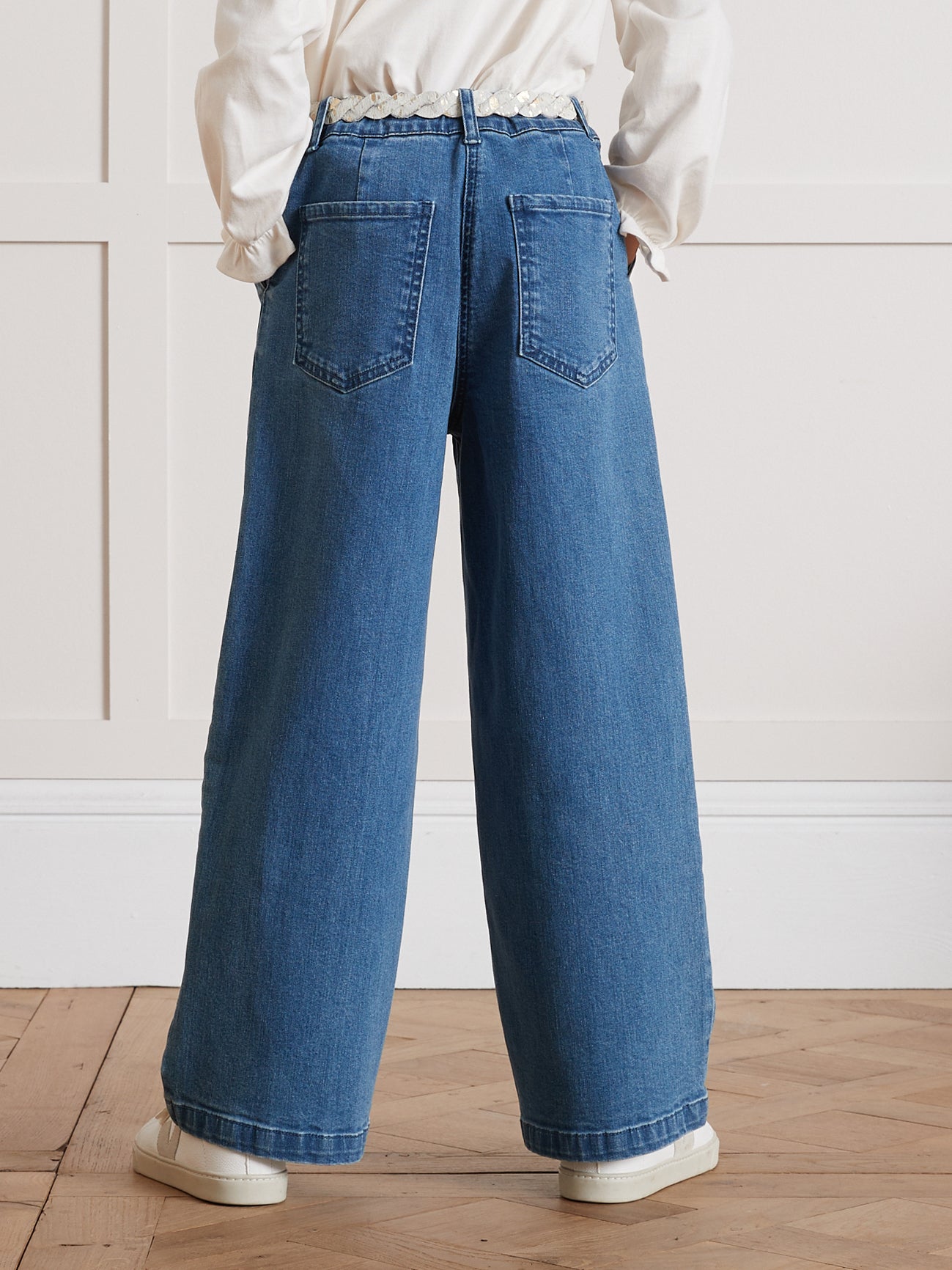 Pantalon large Fille en denim