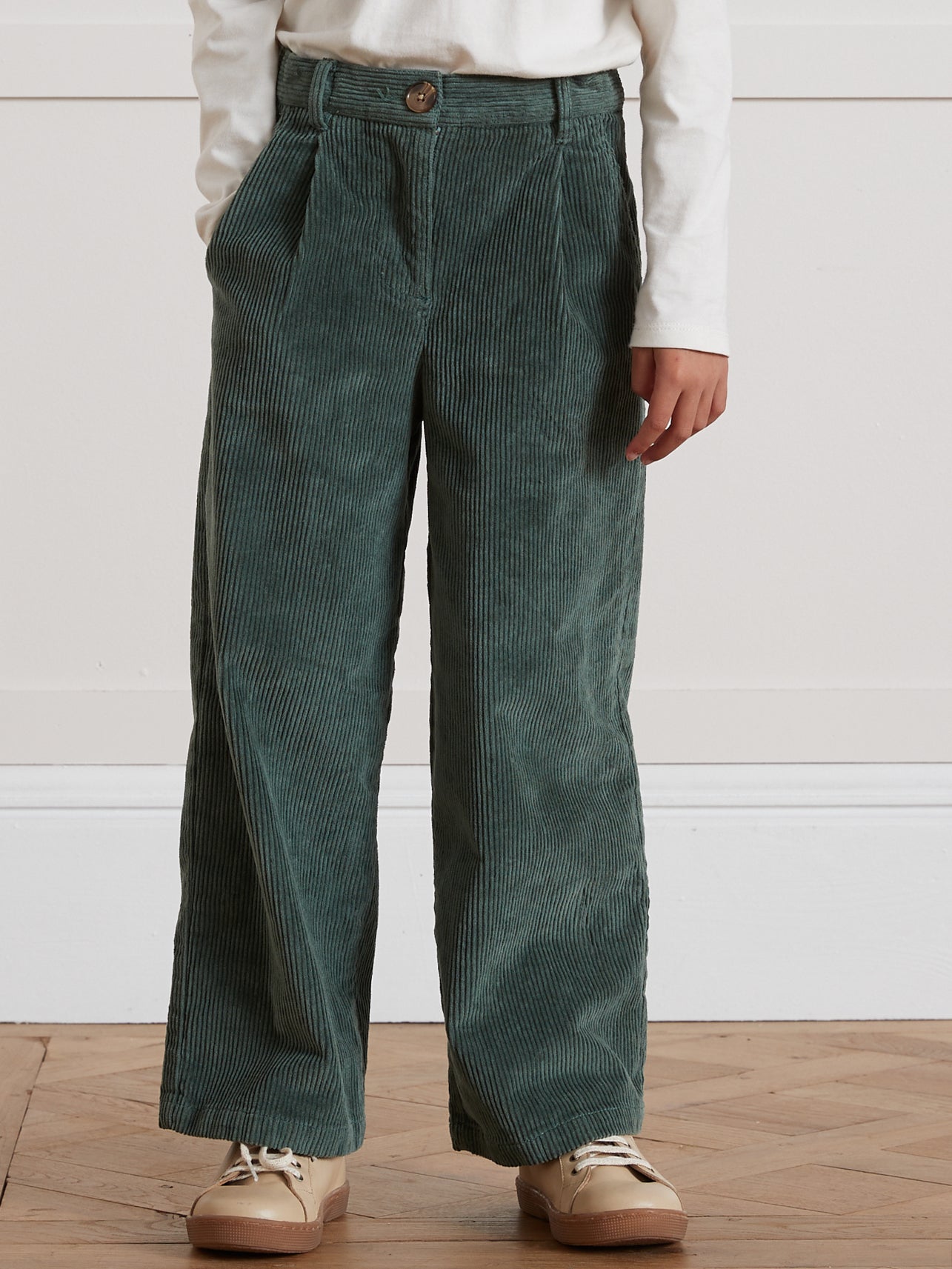 Pantalon flare en velours Fille