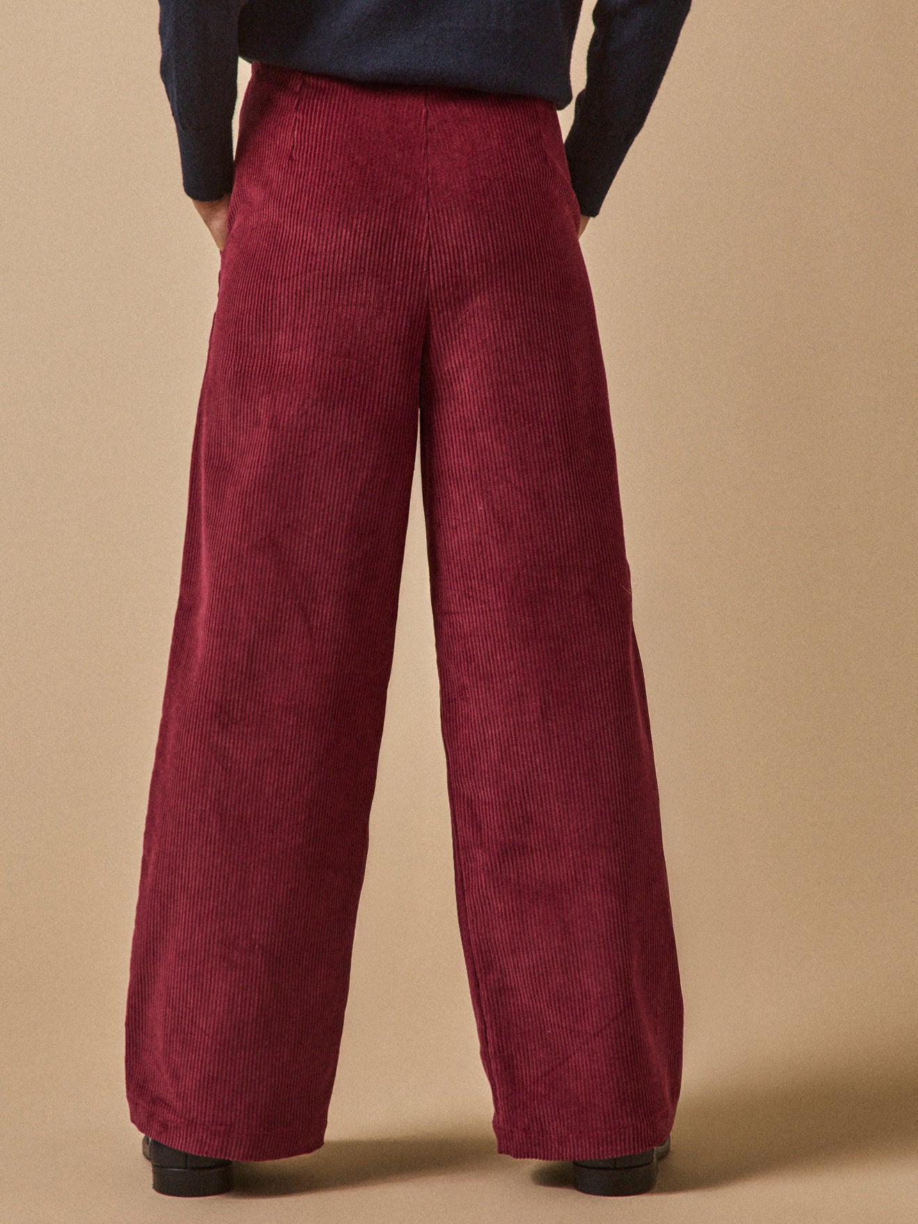 Pantalon Fillette Velours Rouge - Taille 8 Ans - N Kids - Ceinture Satin Adjustable