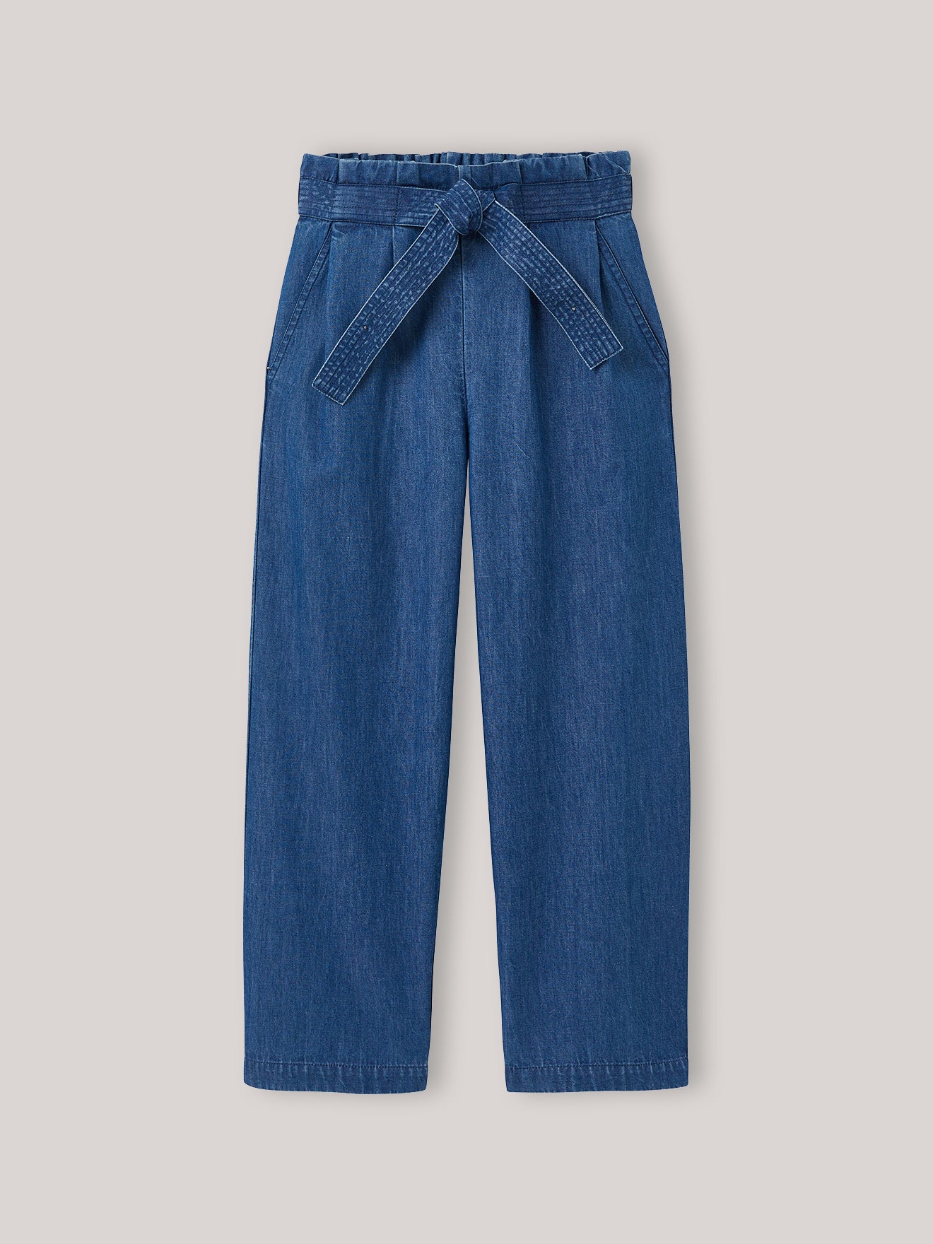 Pantalon large Fille en denim light