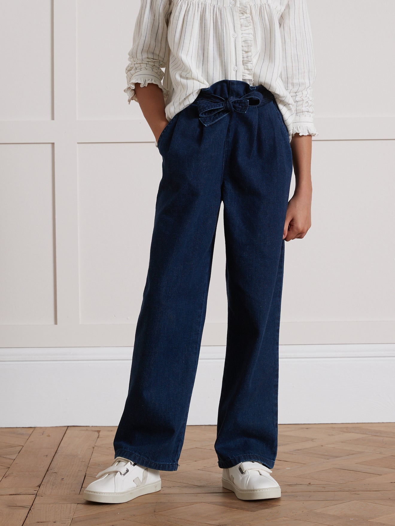 Pantalon large Fille denim light