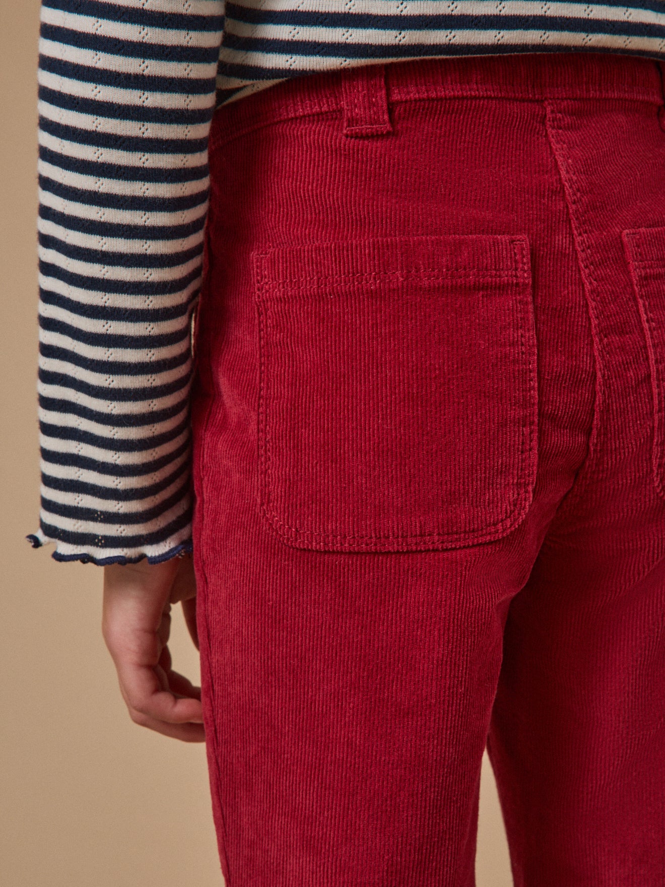 Pantalon flare Fille en velours