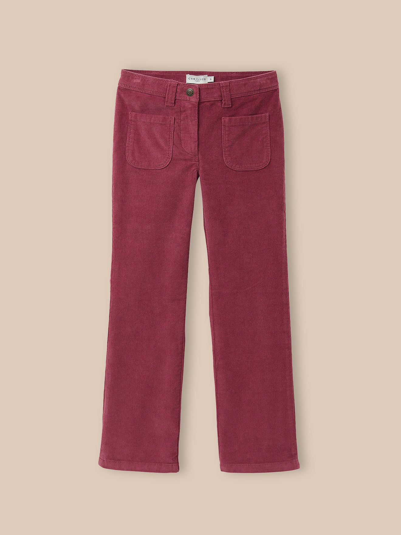 Pantalon flare Fille en velours