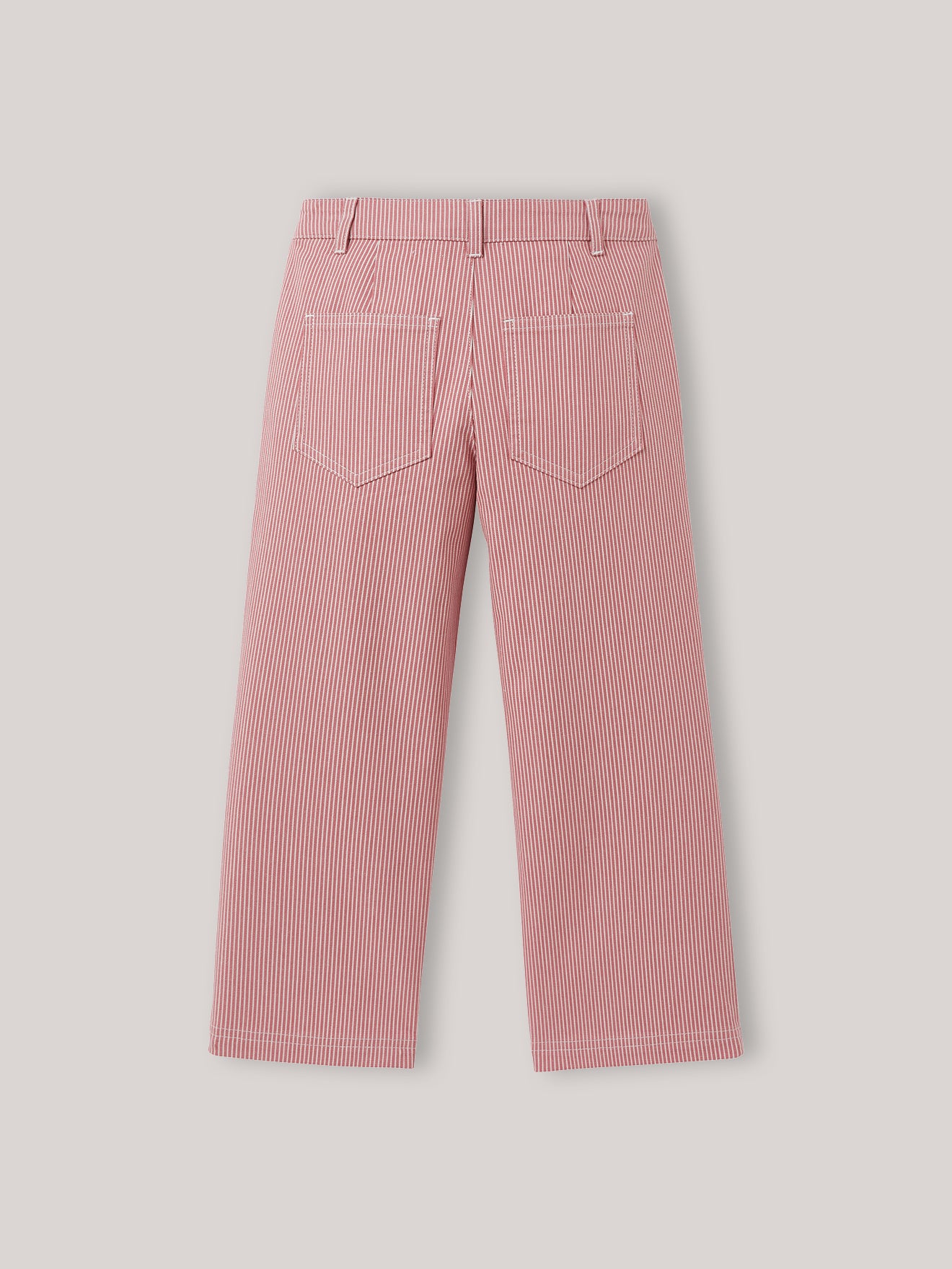 Pantalon droit Fille en denim rayé