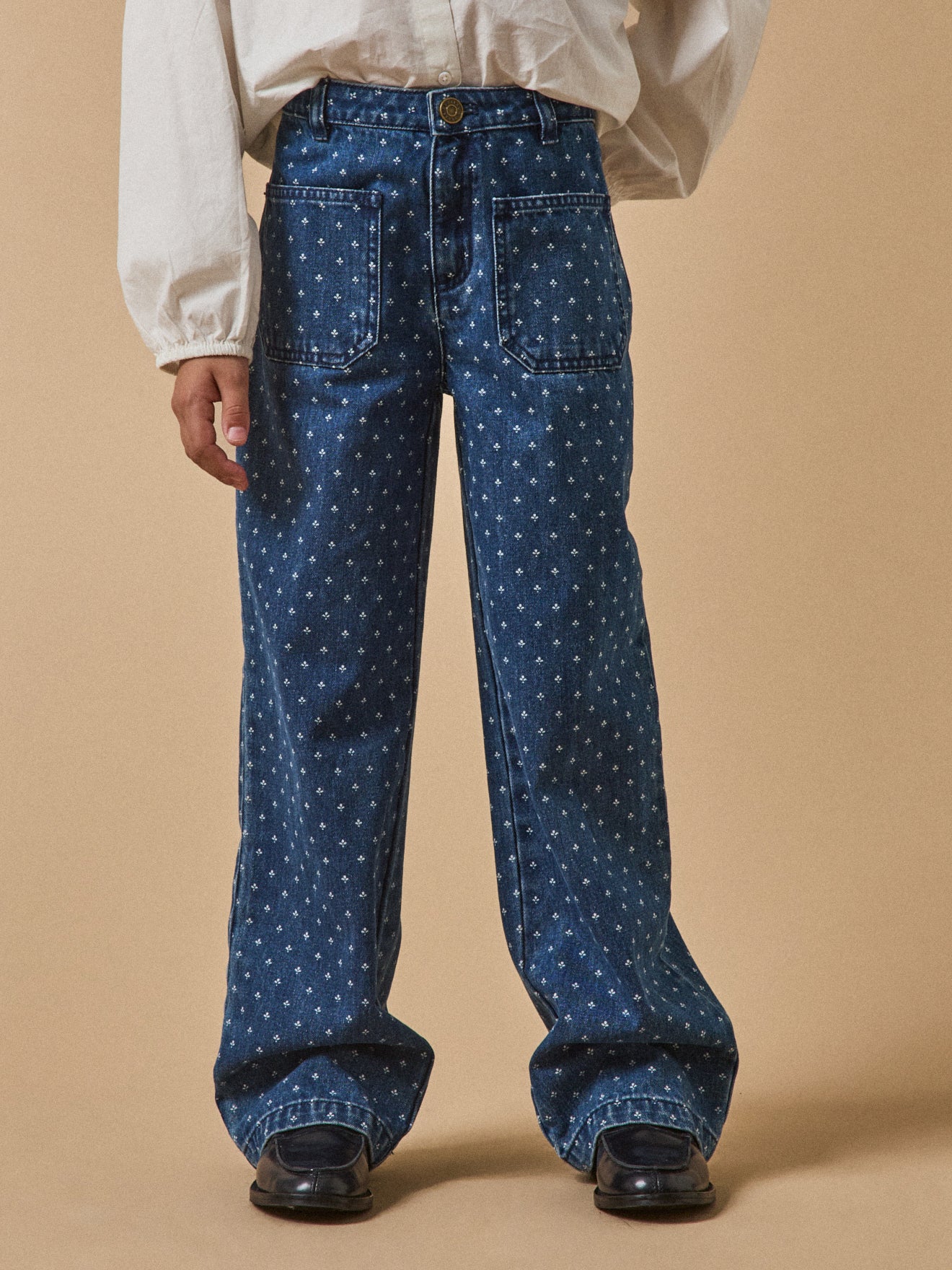 Jean droit fantaisie Fille