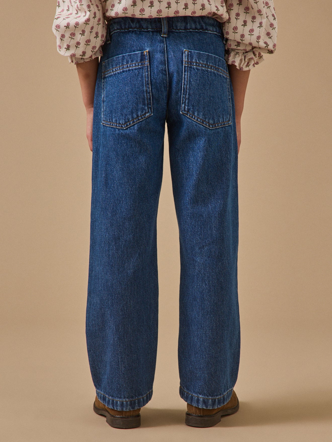Pantalon droit Fille en denim