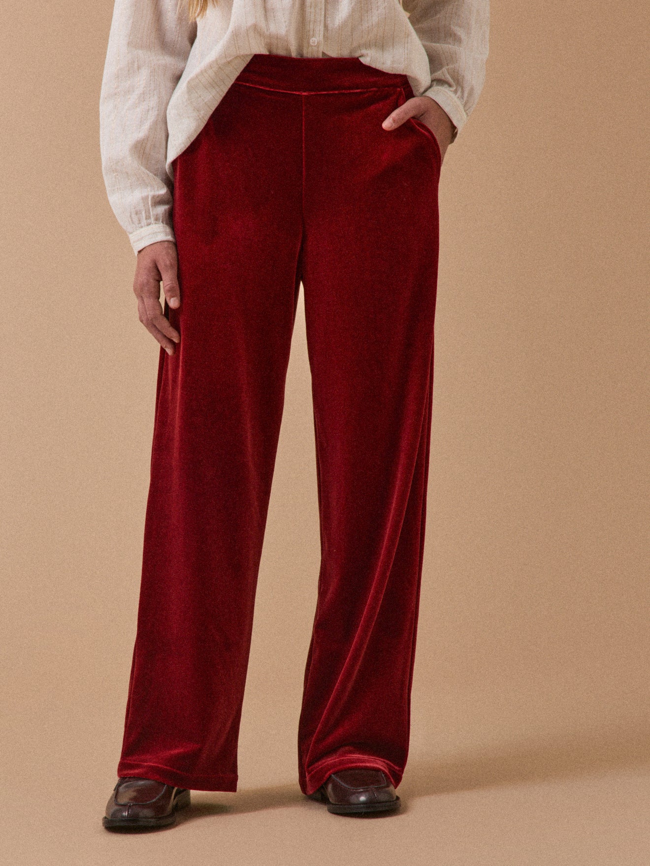 Pantalon en panne de velours Fille