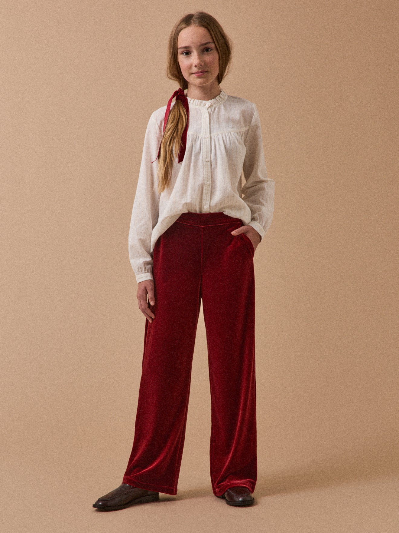 Pantalon en panne de velours Fille