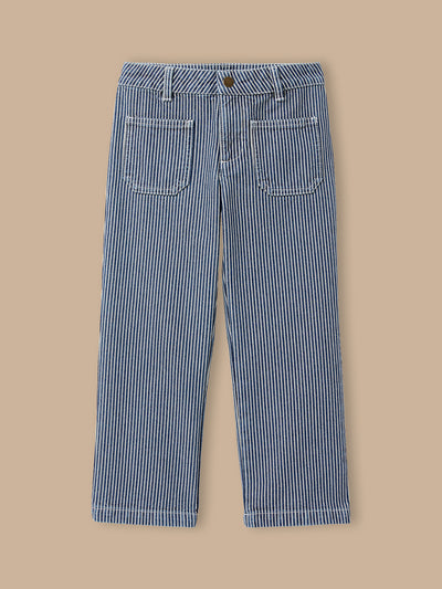 Pantalon droit rayé Fille
