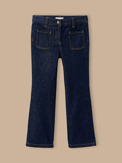 Pantalon flare Fille denim