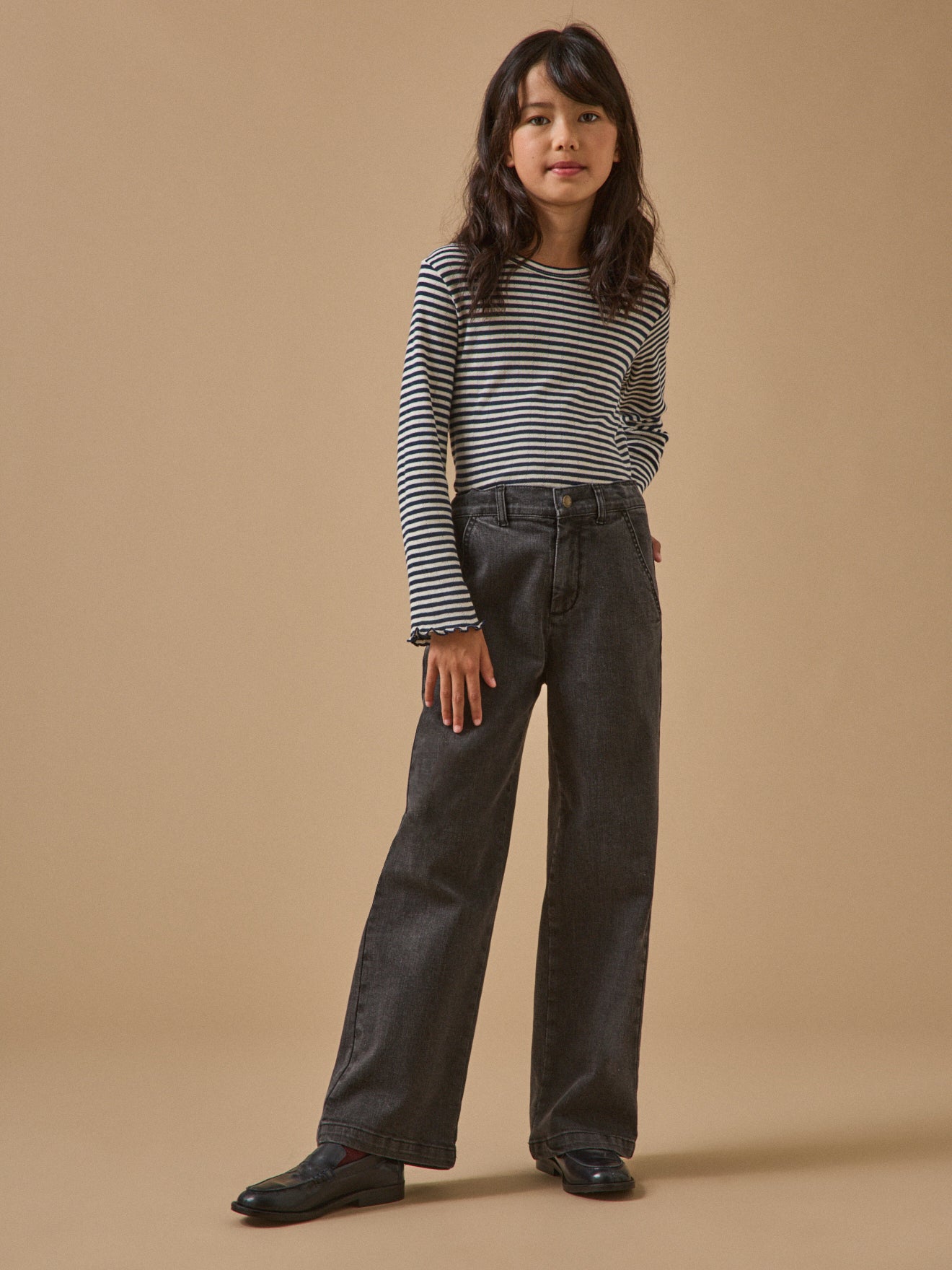 Pantalon large en denim Fille