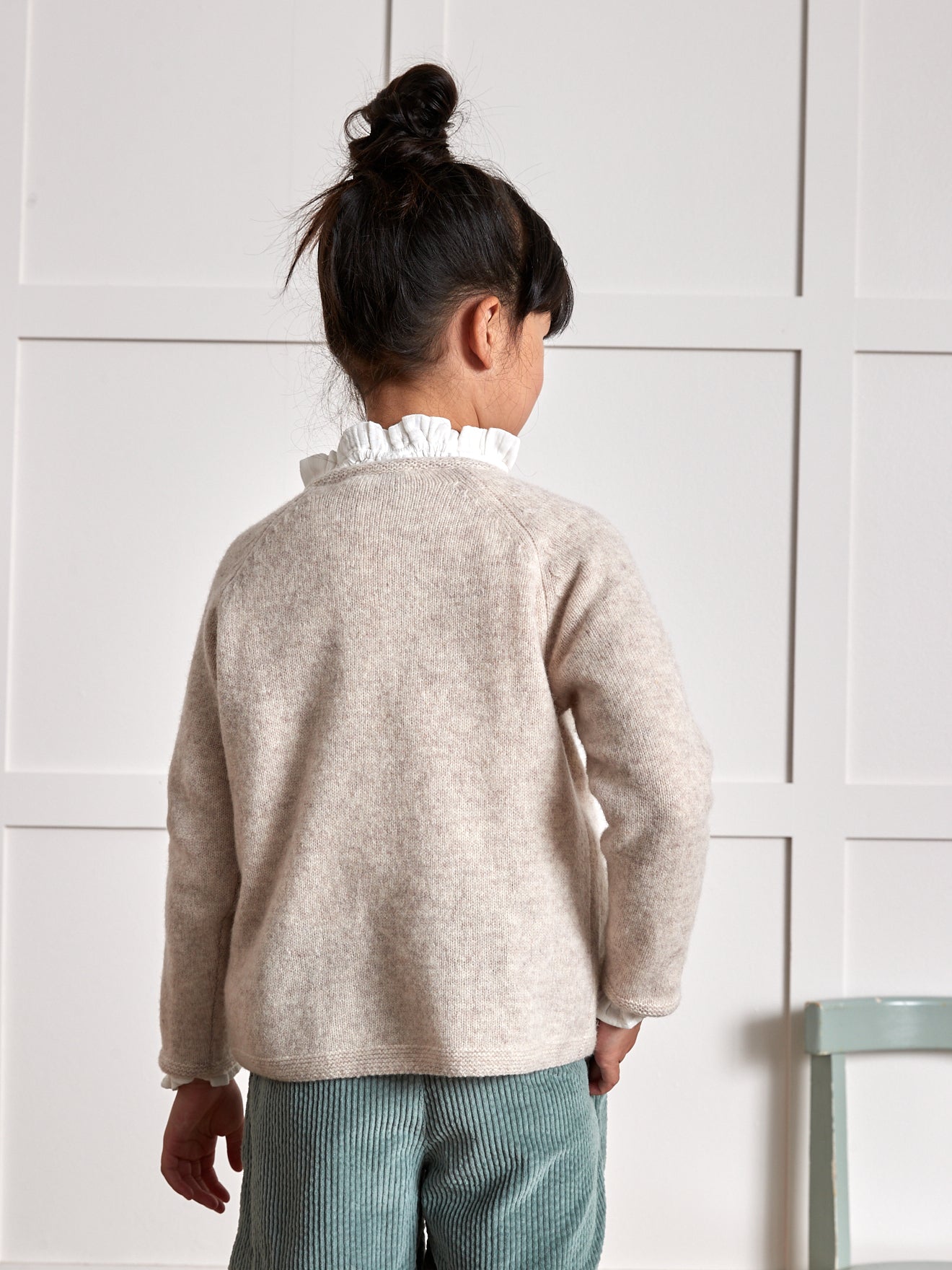 Cardigan Fille en laine mérinos