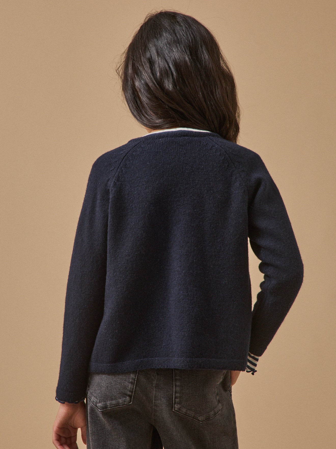 Cardigan Fille en laine mérinos
