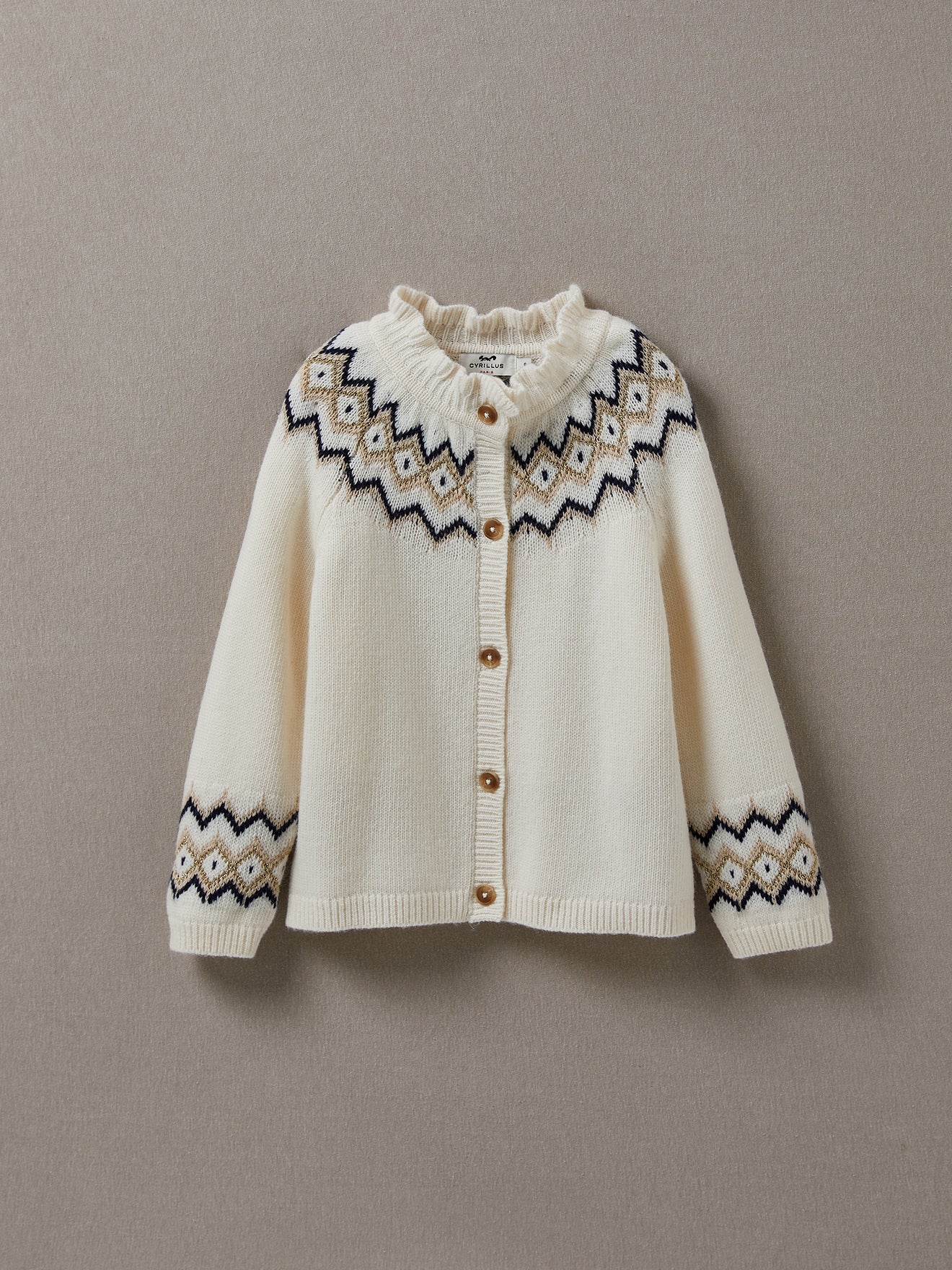 Cardigan jacquard Fille