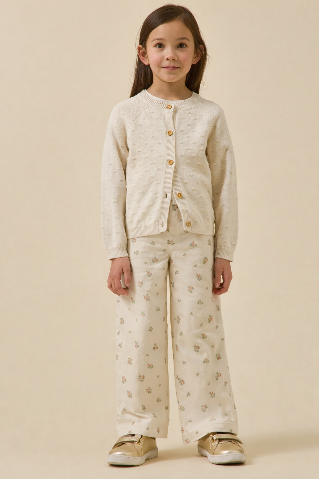 Cardigan Fille point fantaisie