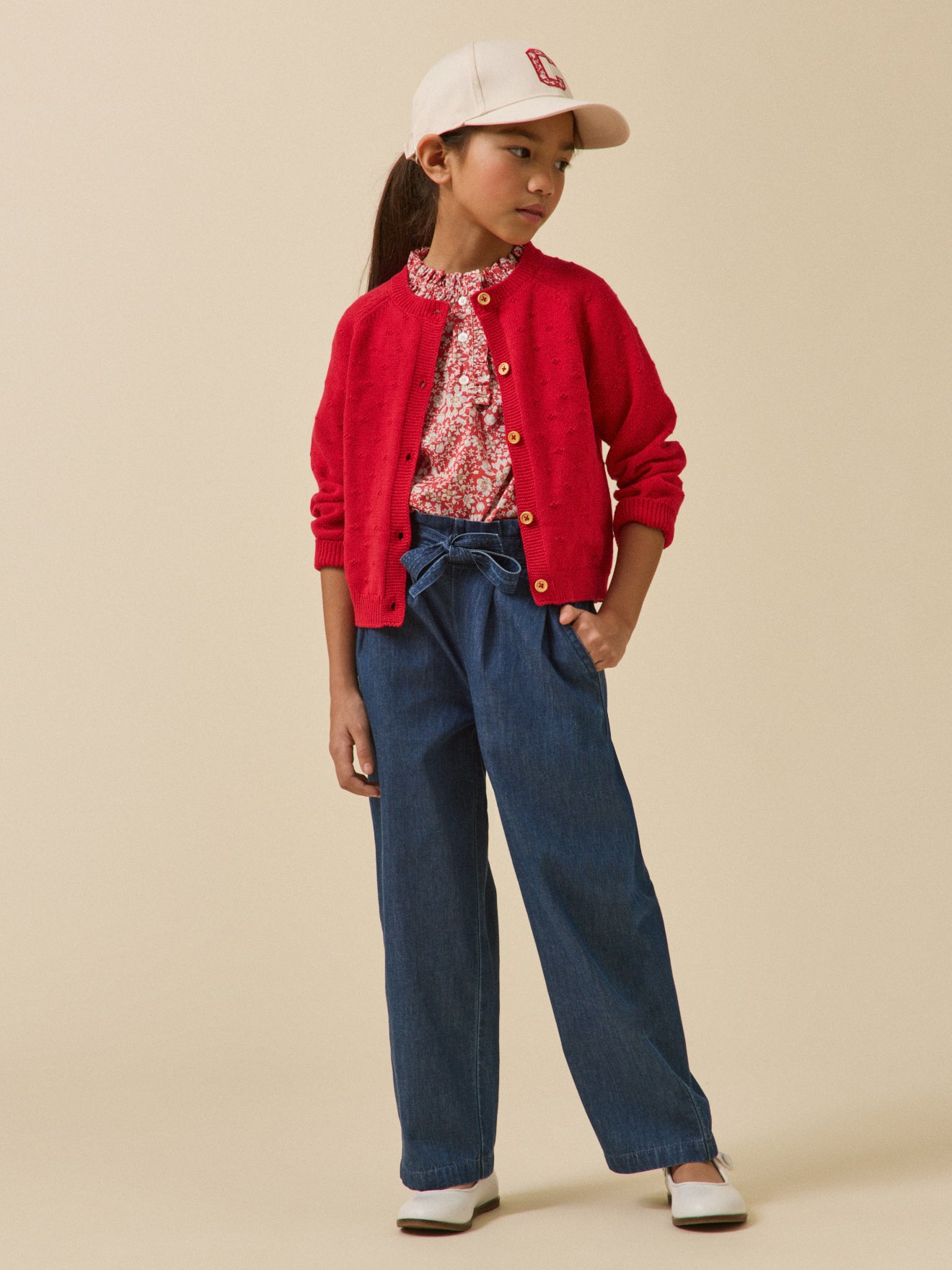 Cardigan Fille point fantaisie