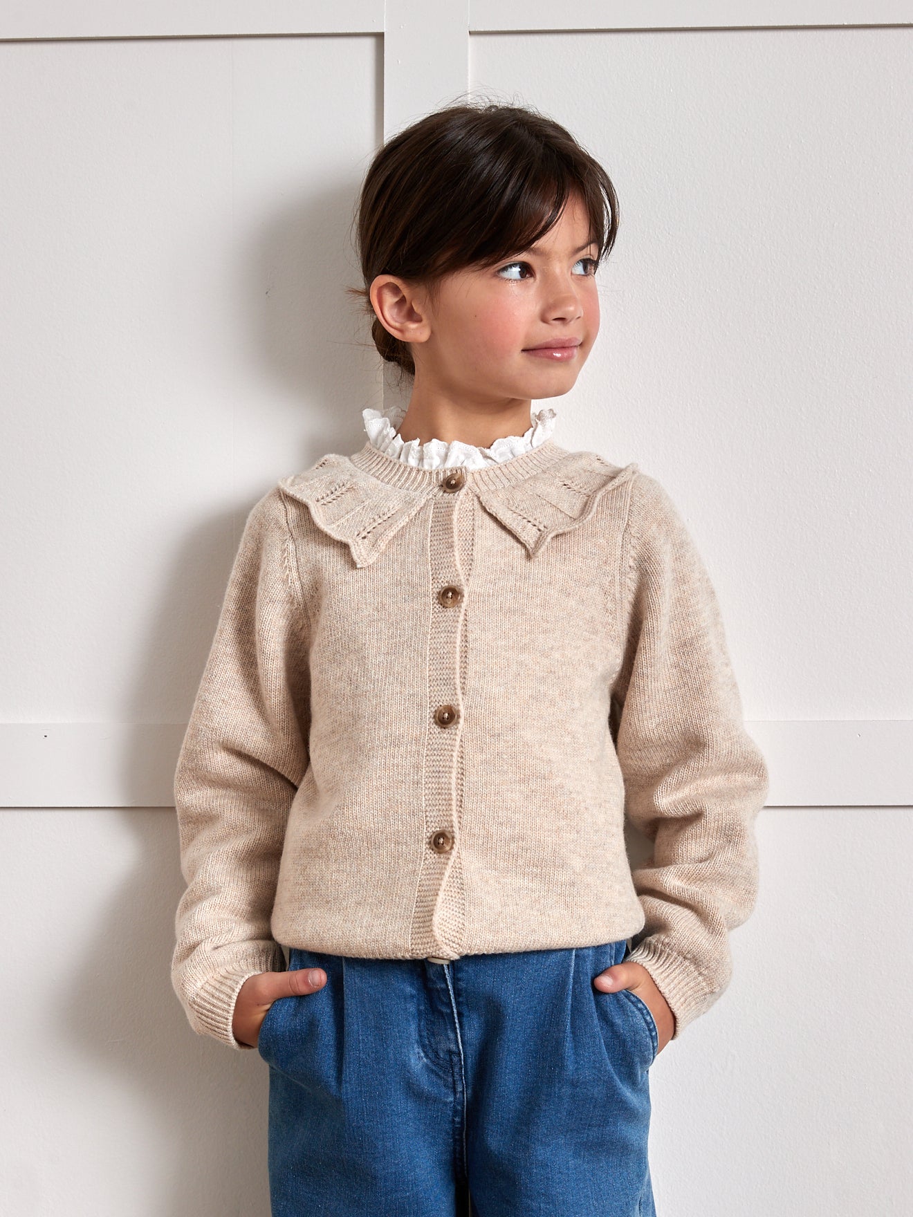 Cardigan à col Fille