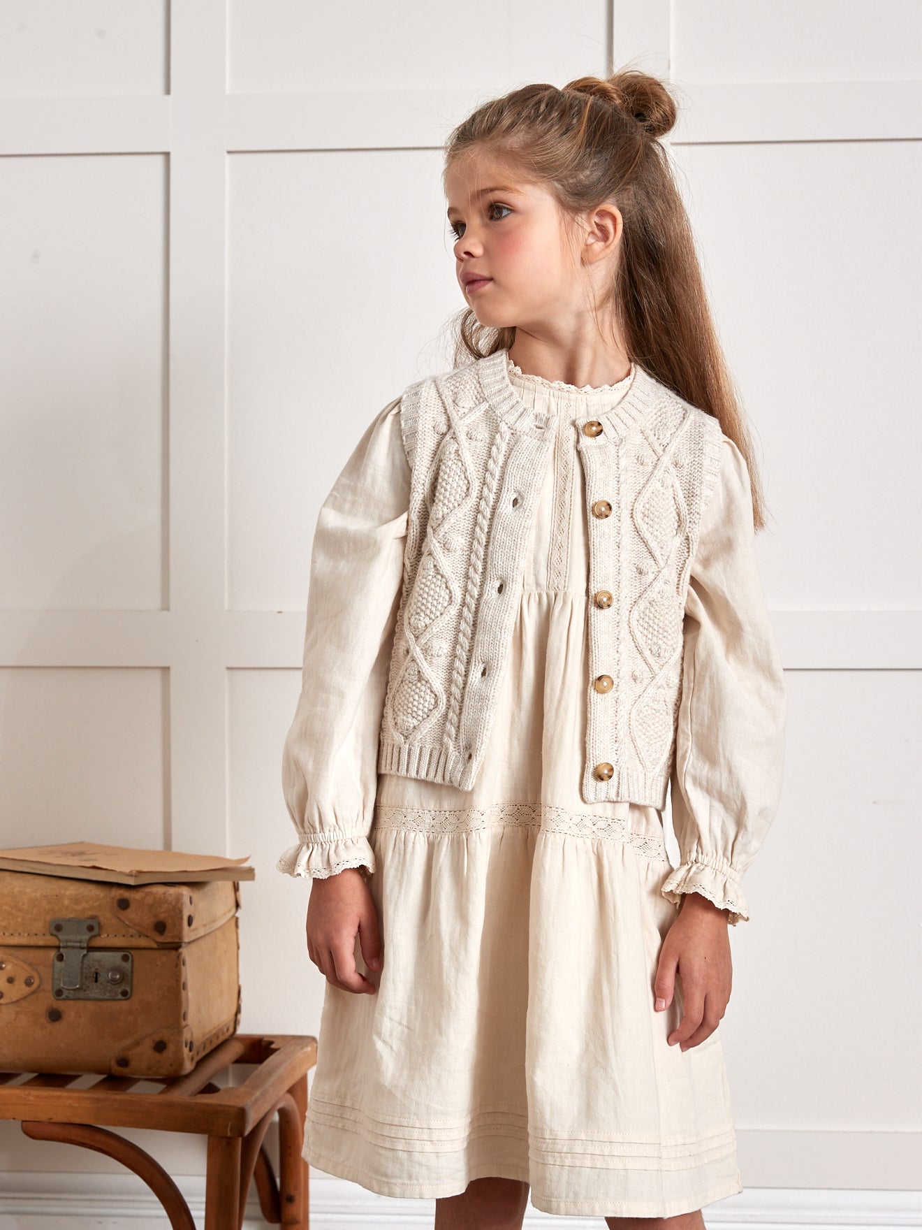 Cardigan sans manches Fille - Laine RWS*