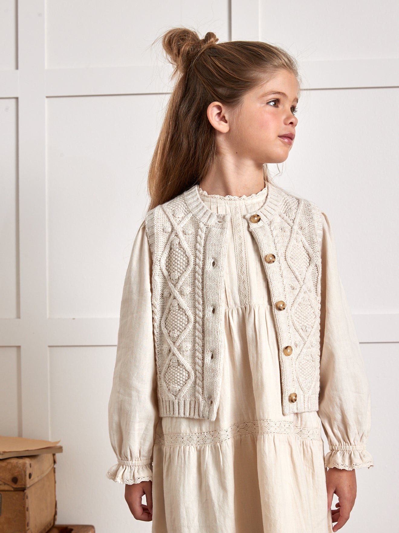 Cardigan sans manches Fille - Laine RWS*