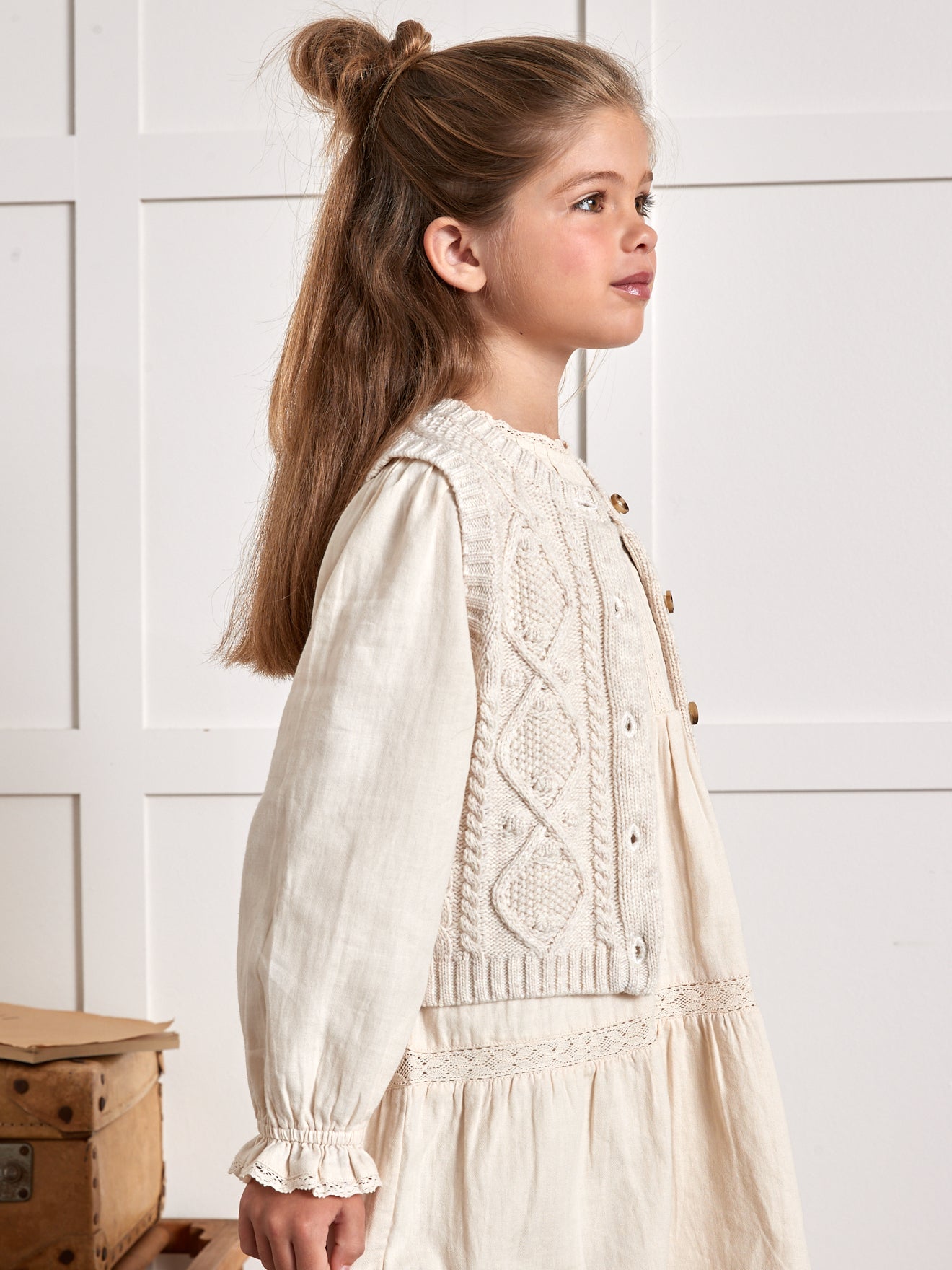 Cardigan sans manches Fille - Laine RWS*