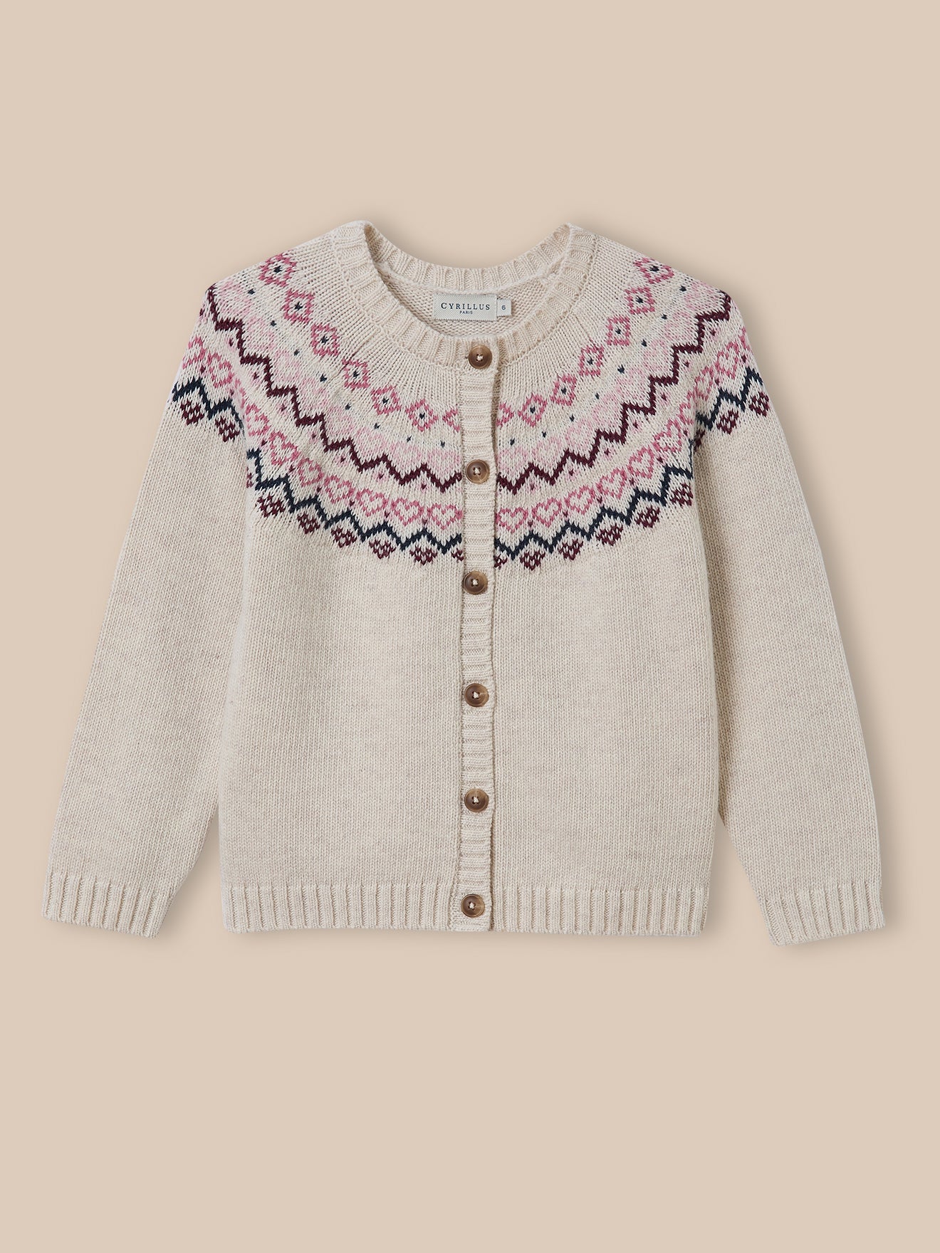 Cardigan jacquard Fille