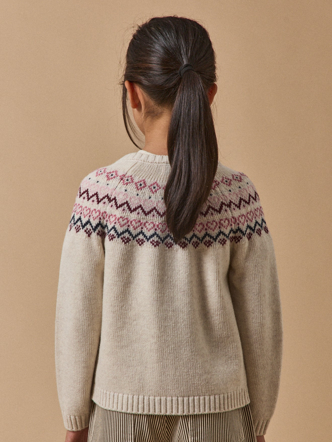 Cardigan jacquard Fille