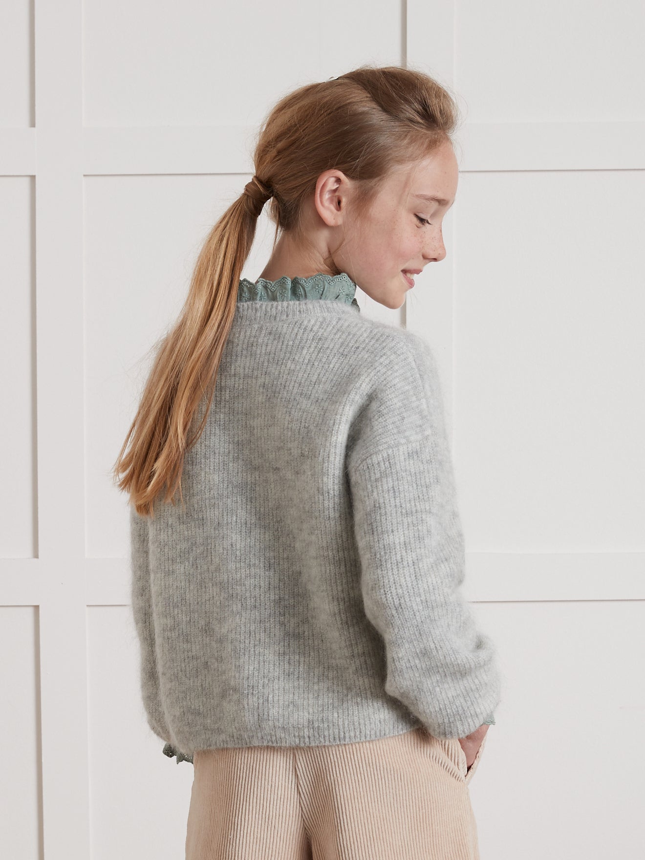 Cardigan Fille avec laine et mohair