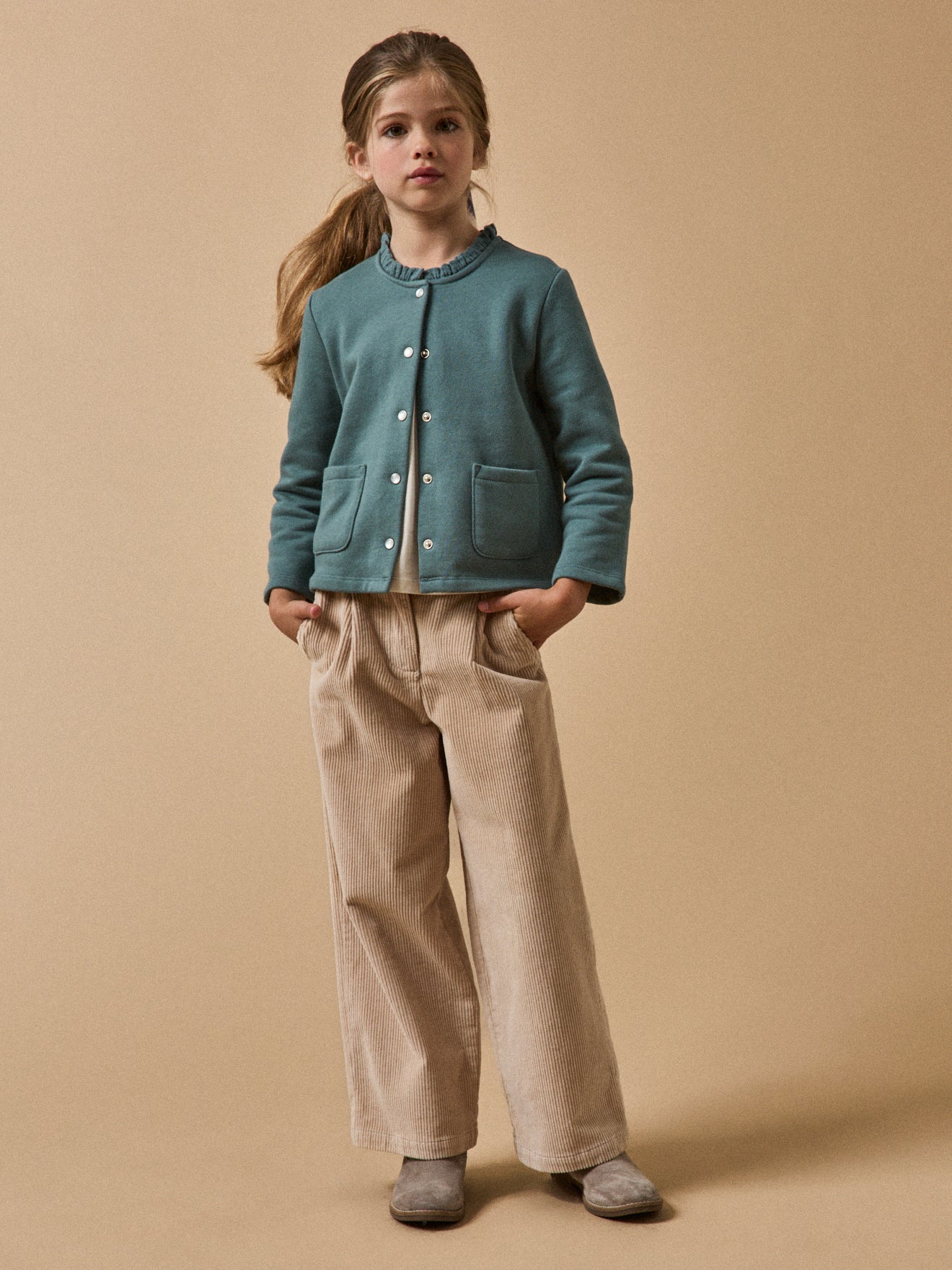 Gilet Fille en molleton - Coton biologique