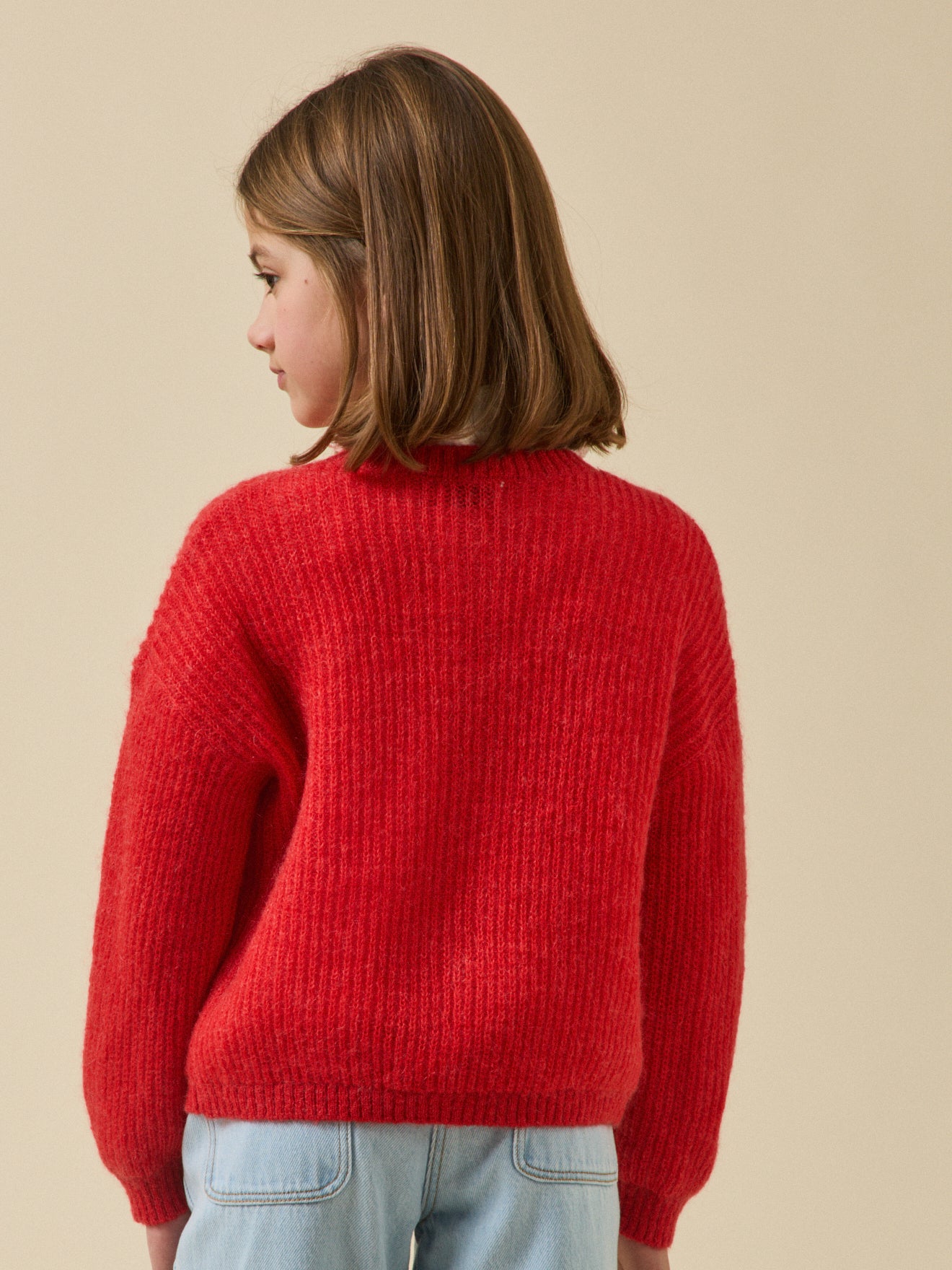 Cardigan Fille avec laine et mohair