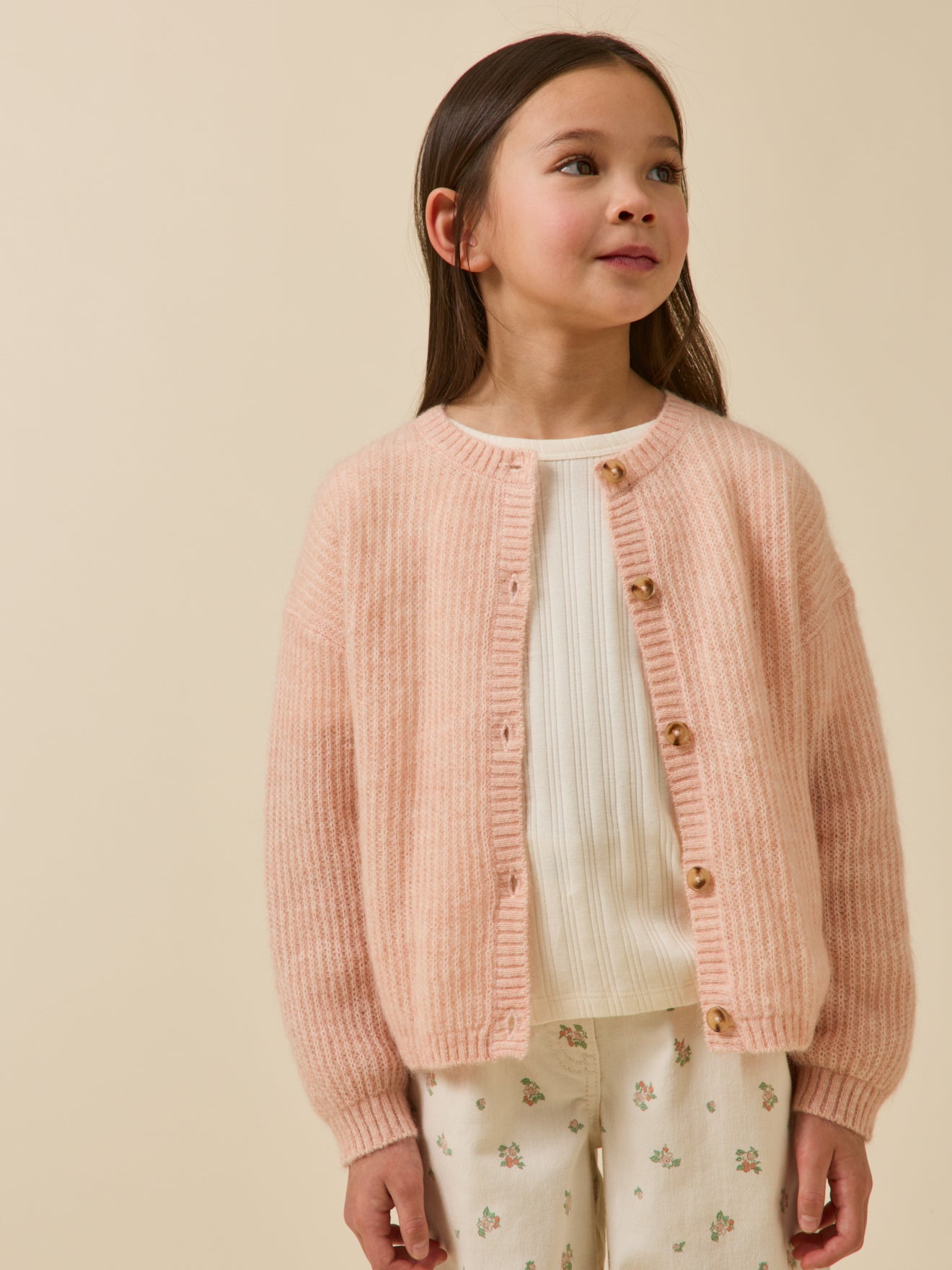 Cardigan Fille avec laine et mohair