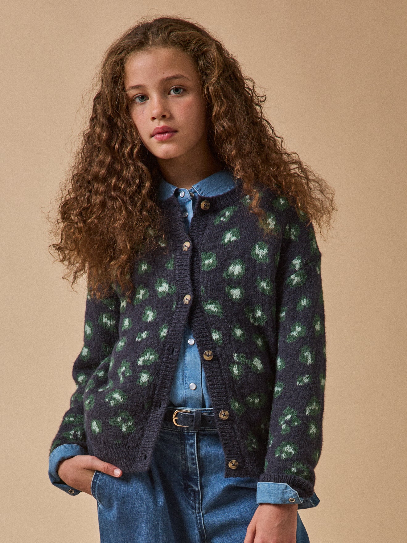 Cardigan Alanui 100% Cachemire Motif Léopard Marron/ Noir - Taille S - Occasion Très Bon état