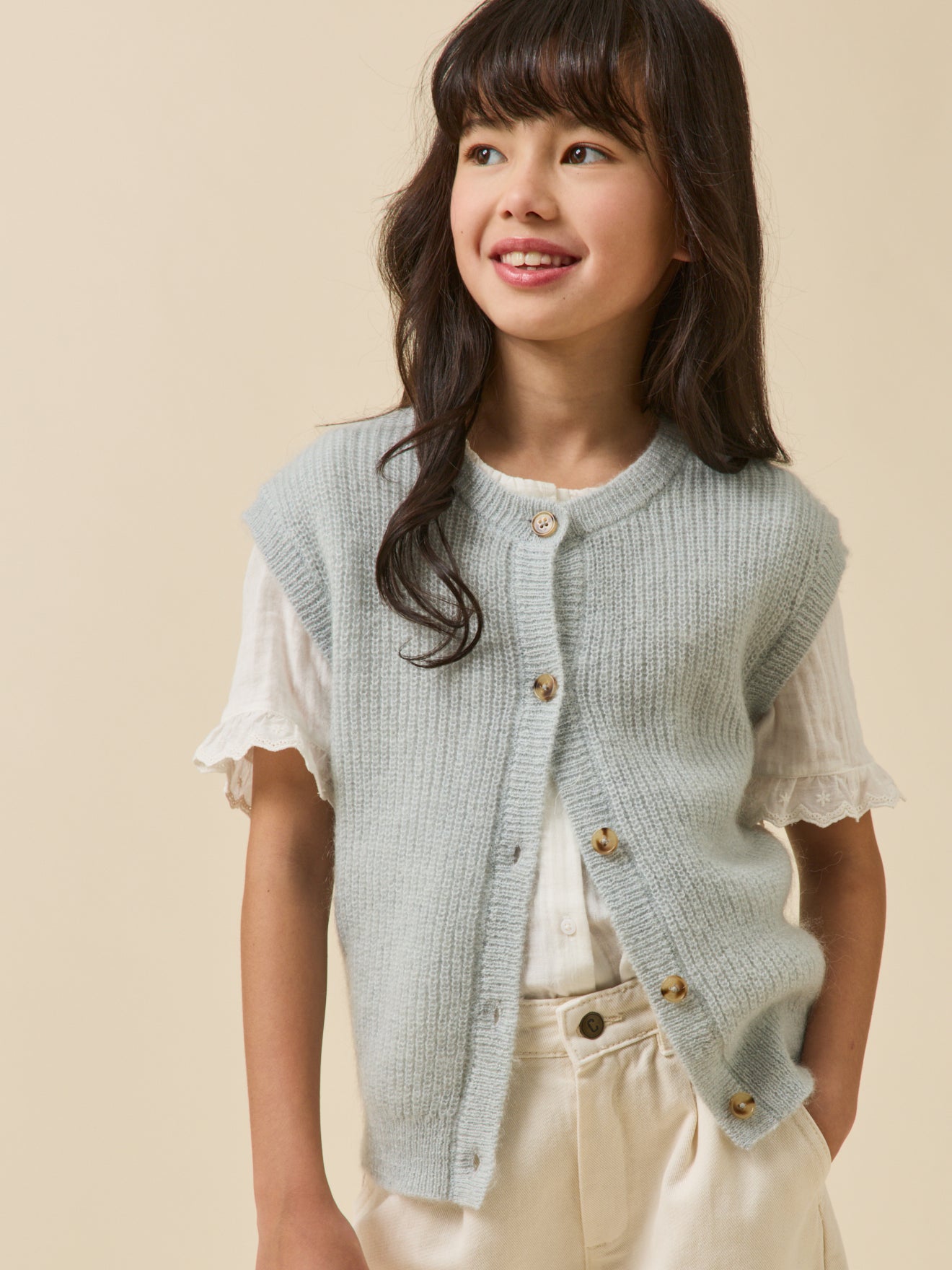 Cardigan Fille laine et mohair