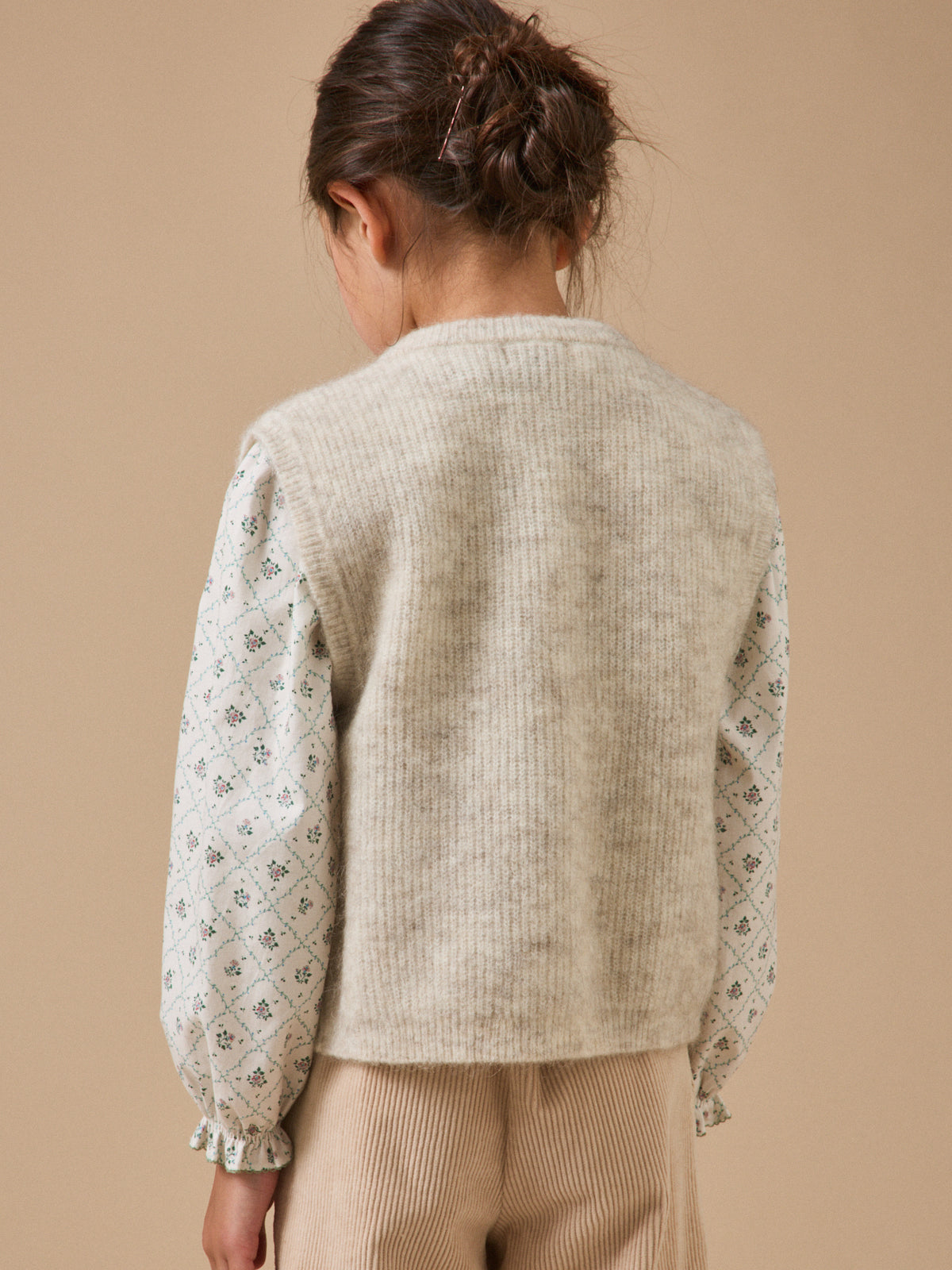 Cardigan sans manches doux Fille