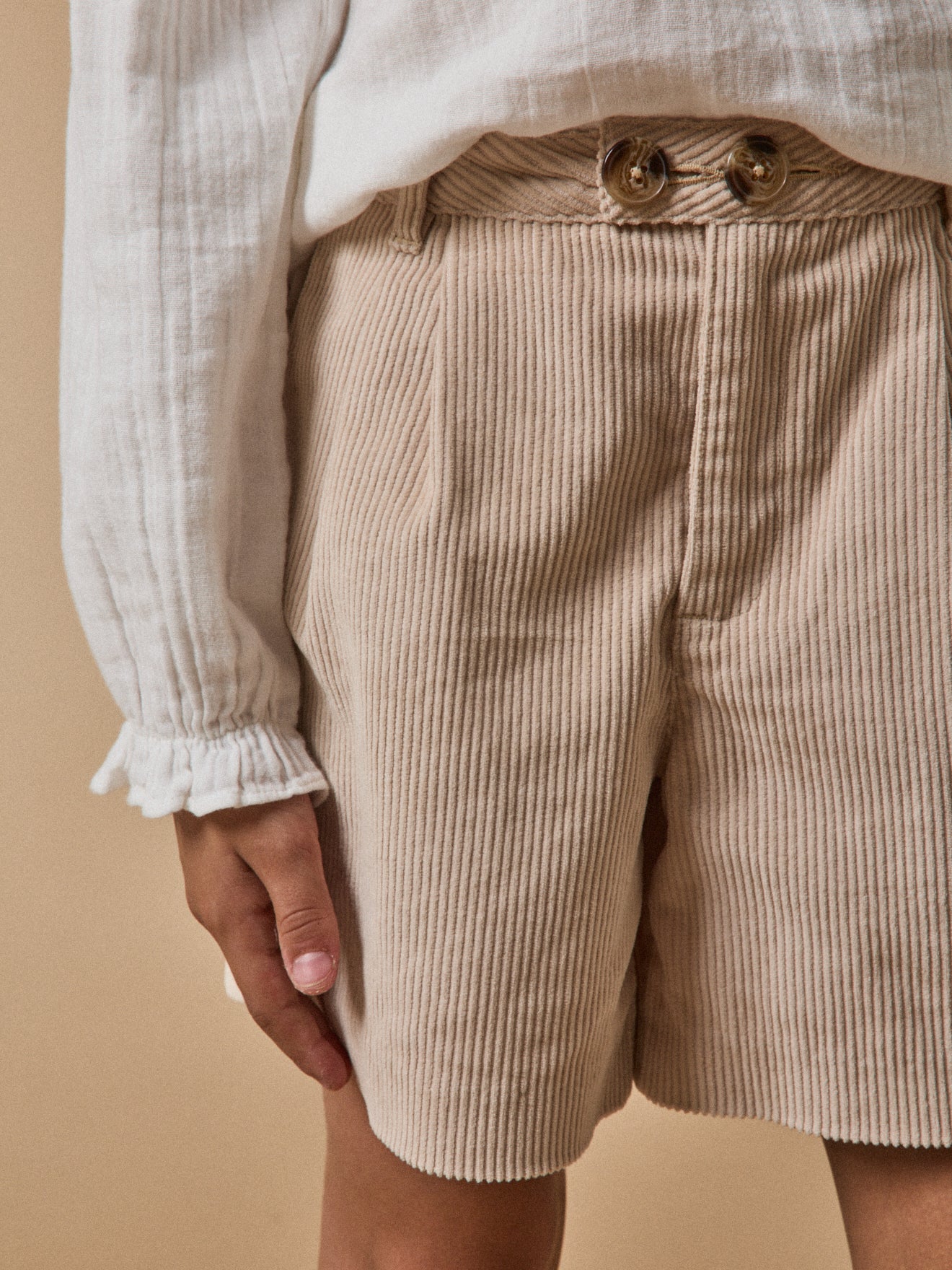 Short velours taille haute Fille