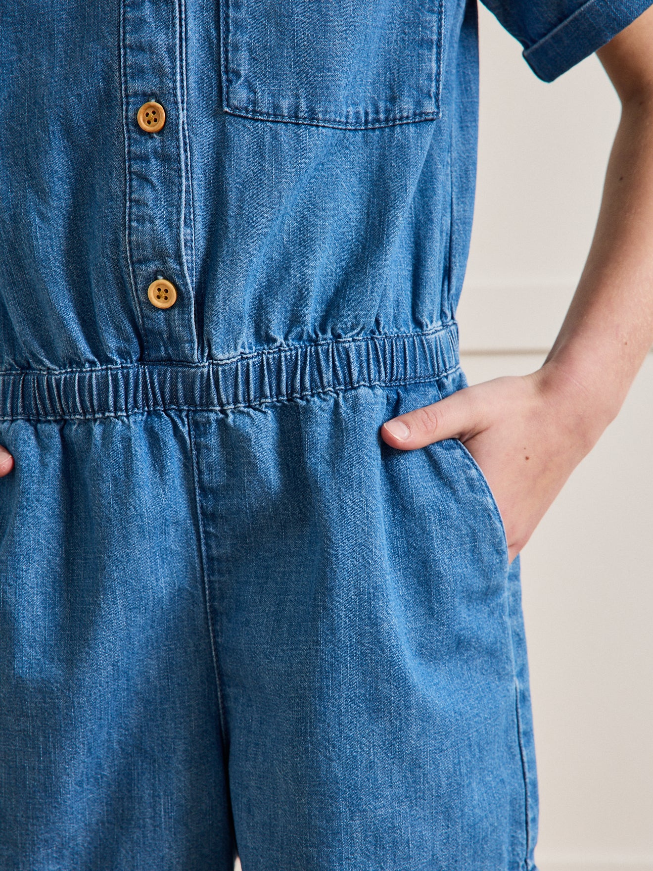 Combishort Fille en denim