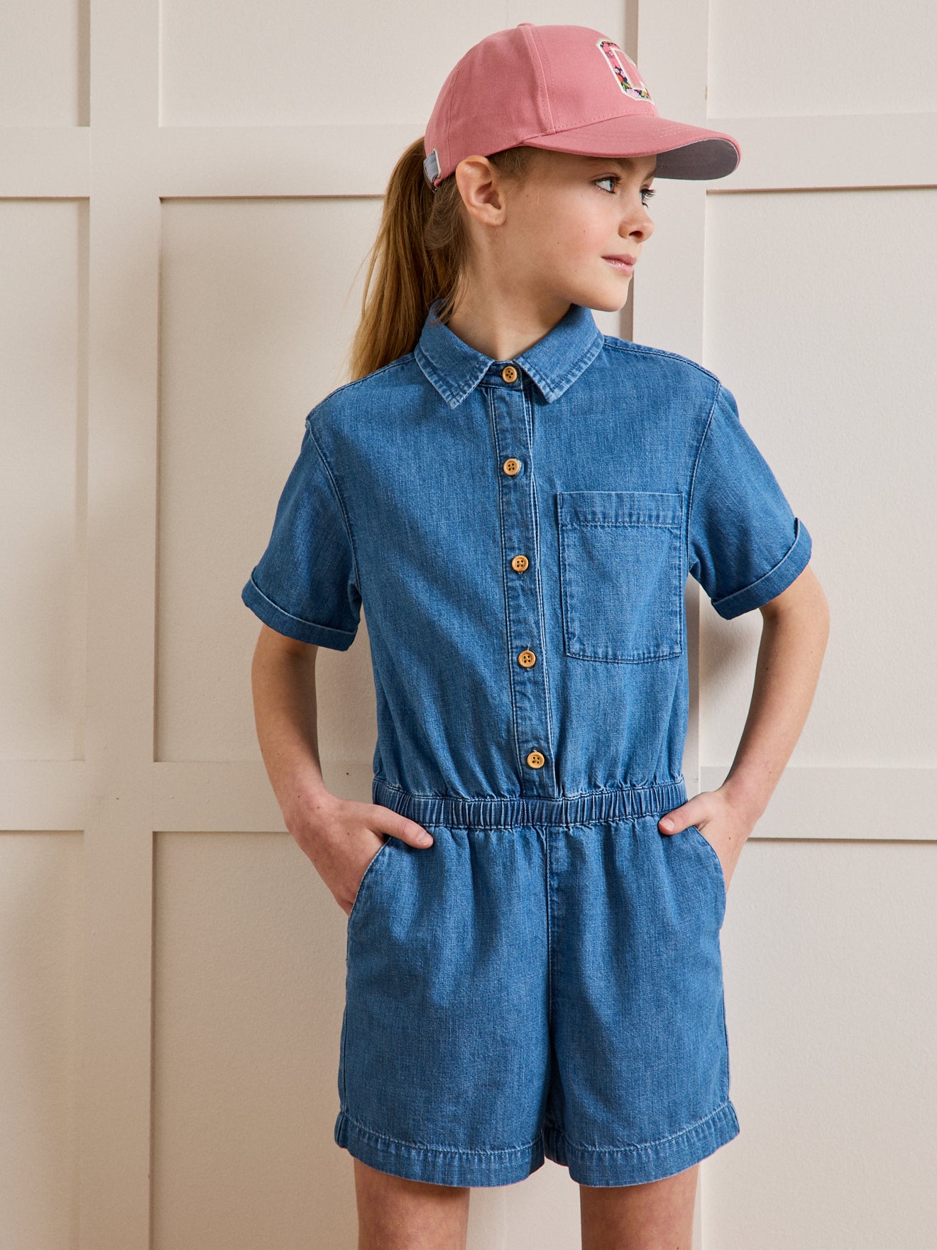 Combishort Fille en denim